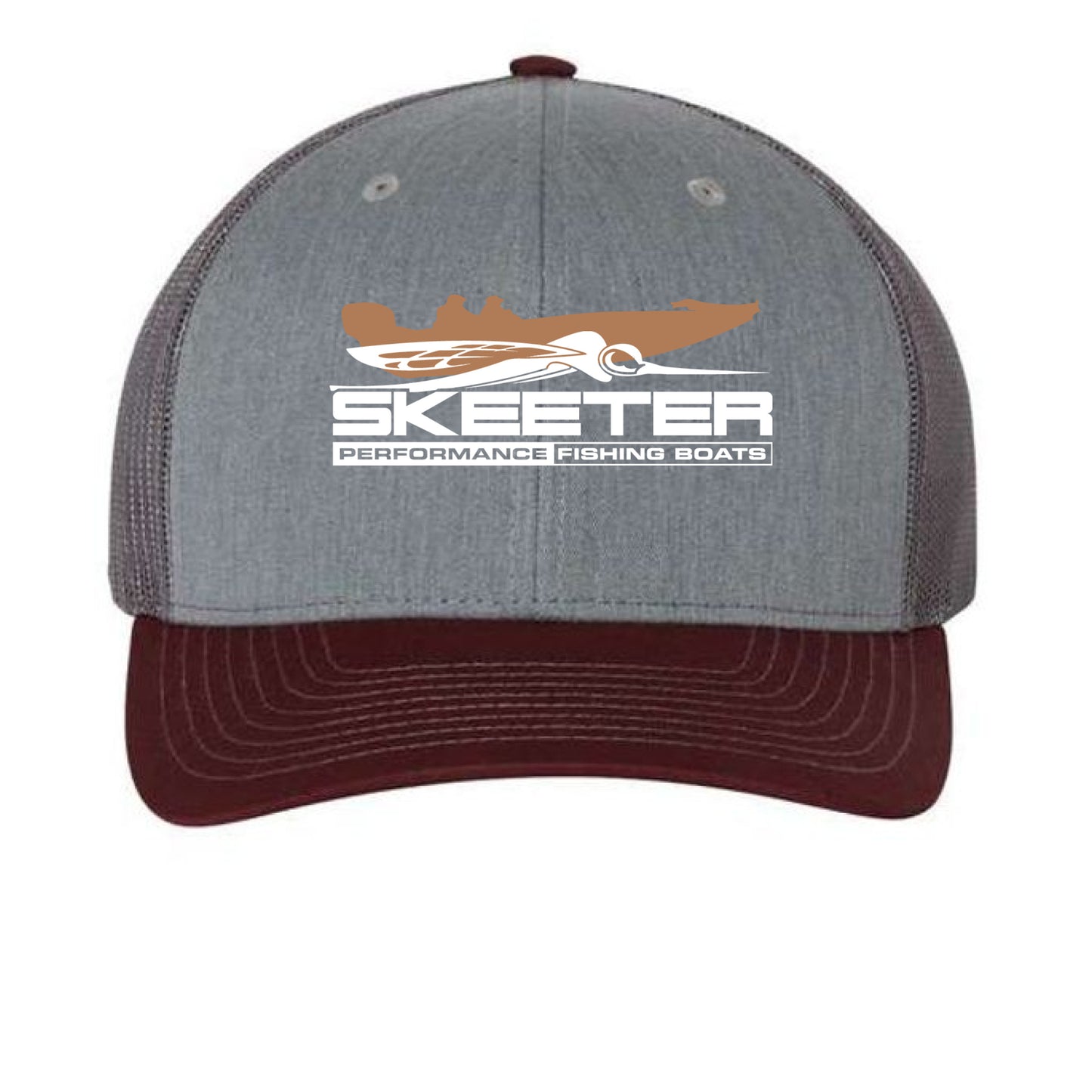 Heather Grey/ Charcoal/ Maroon - FRONT