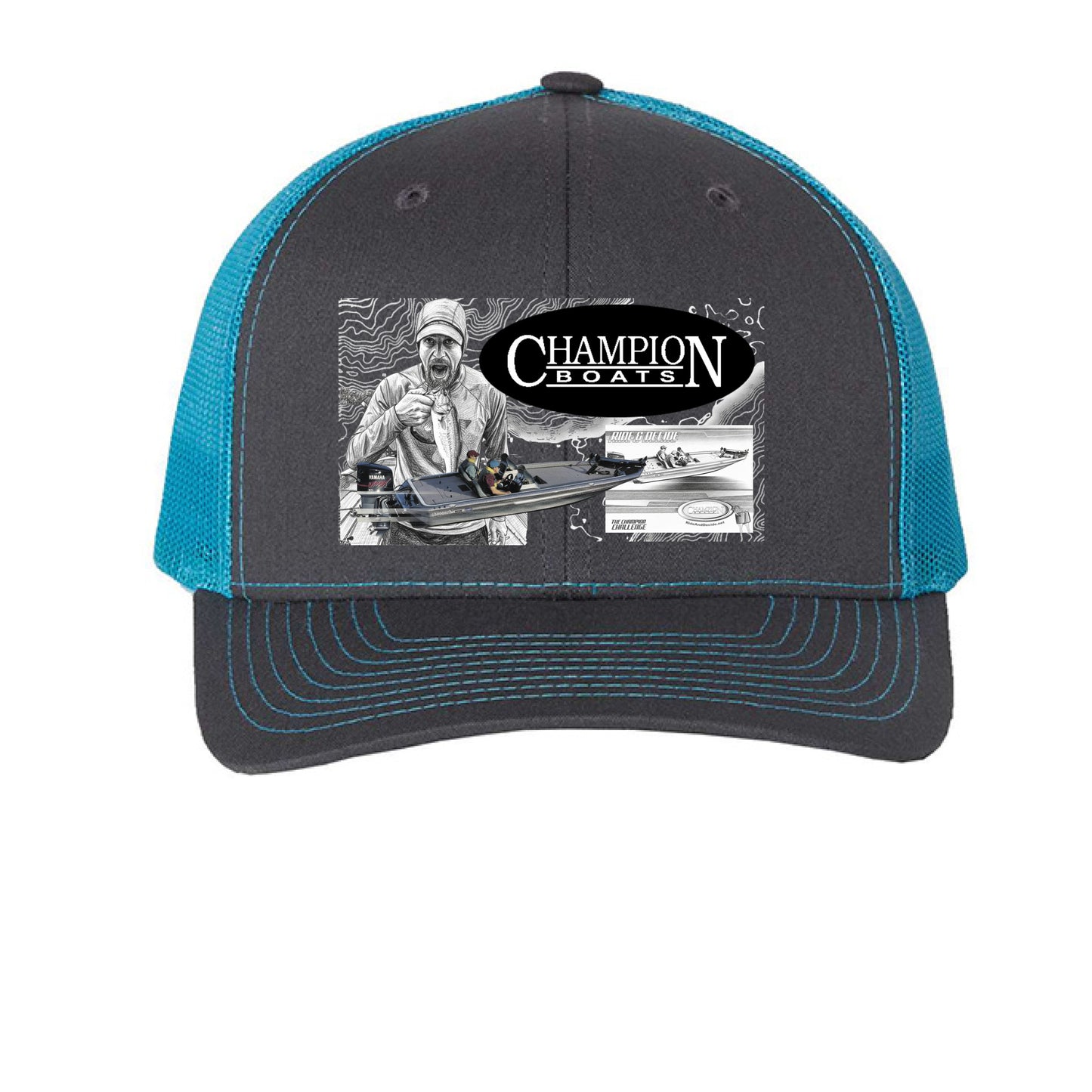 Charcoal/ Neon Blue - FRONT