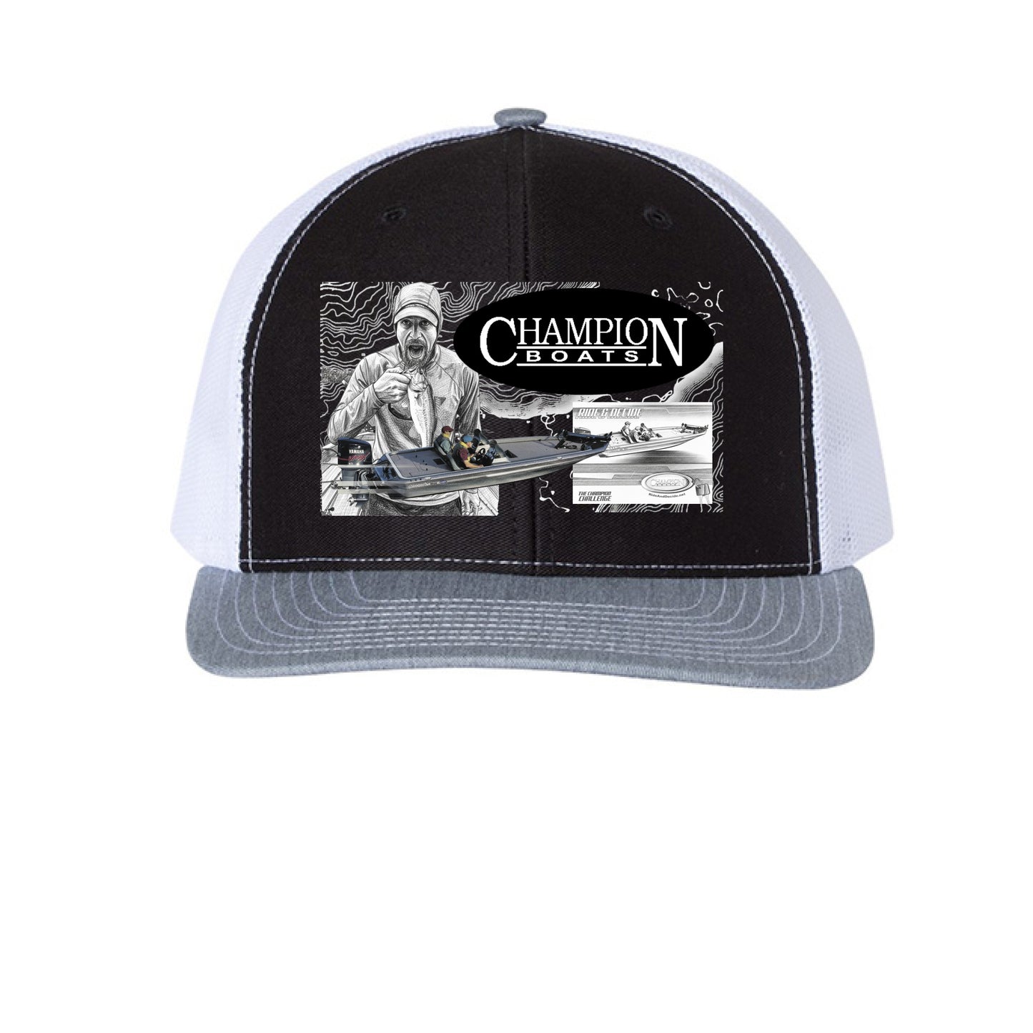 Black/ White/ Heather Grey - FRONT