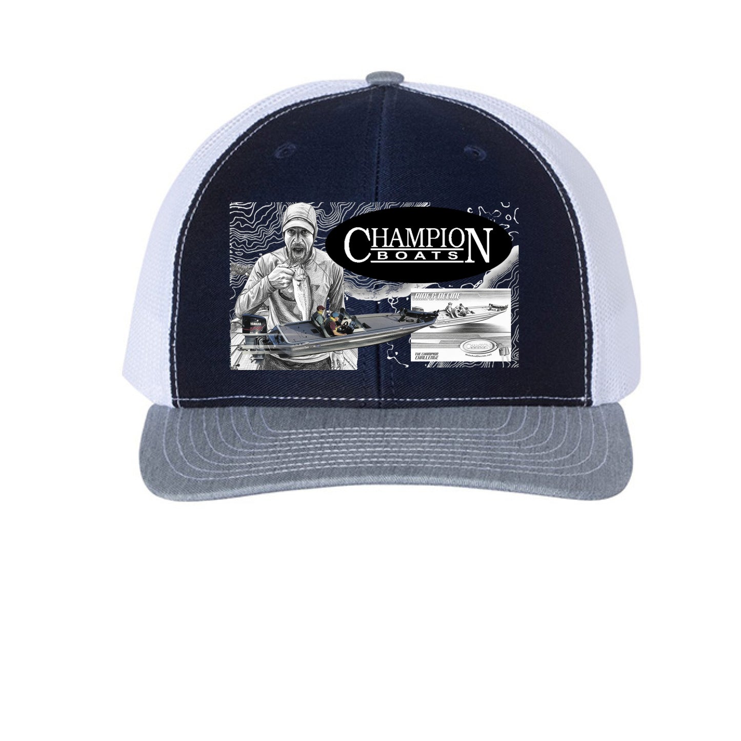 Navy/ White/ Heather Grey - FRONT