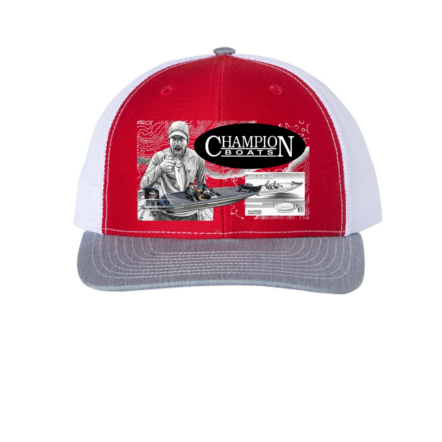 Red/ White/ Heather Grey - FRONT