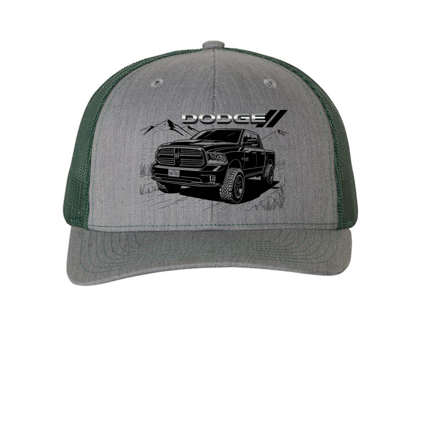 Heather Grey/ Dark Green - FRONT