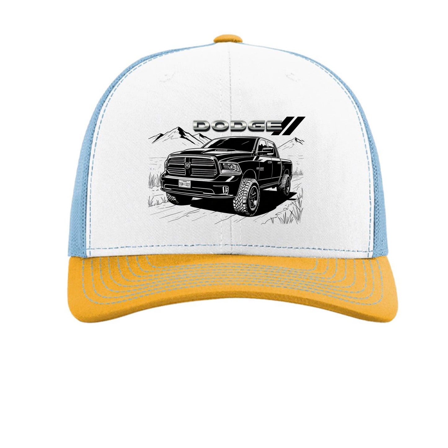 White/ Columbia Blue/ Yellow - FRONT