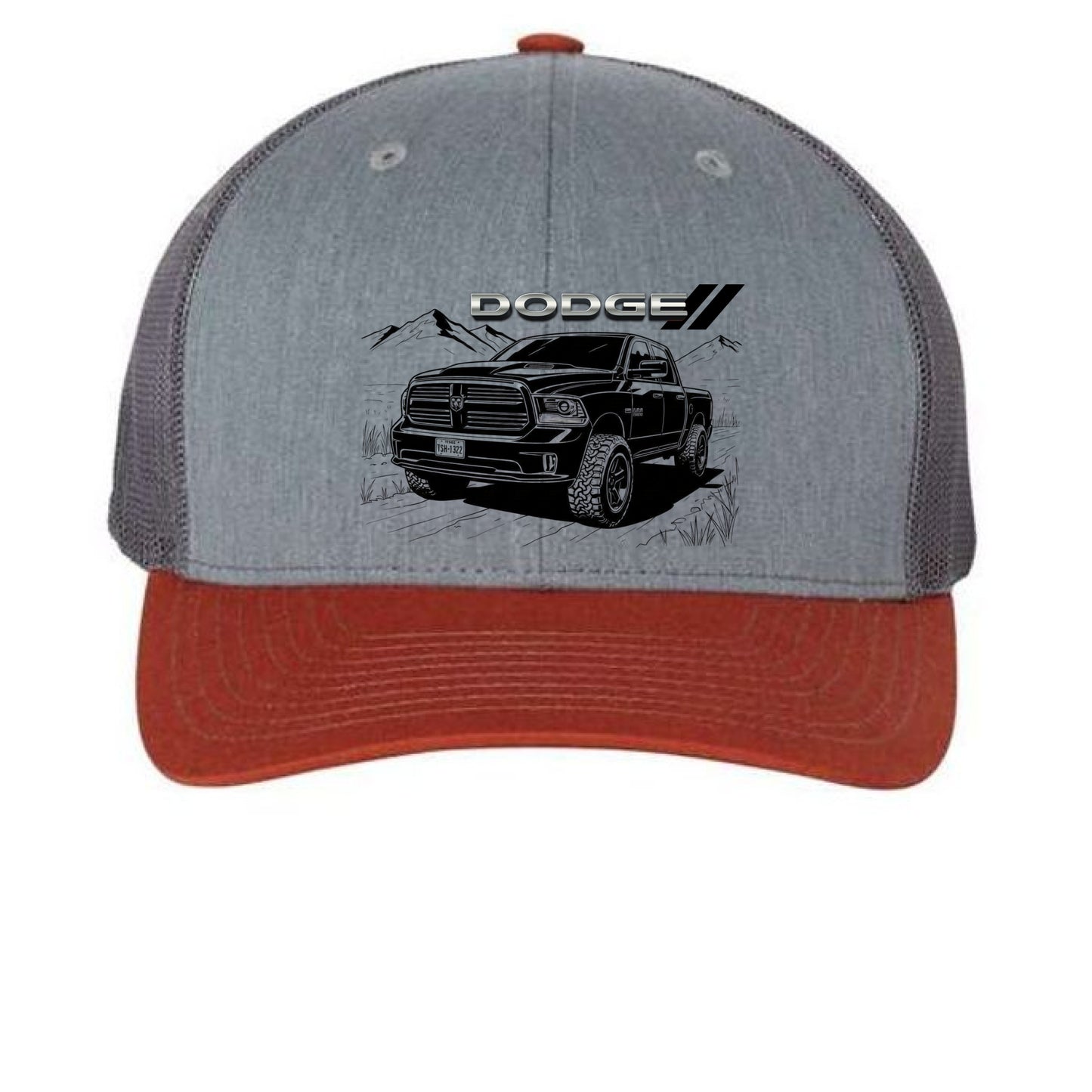 Heather Grey/ Charcoal/ Dark Orange - FRONT