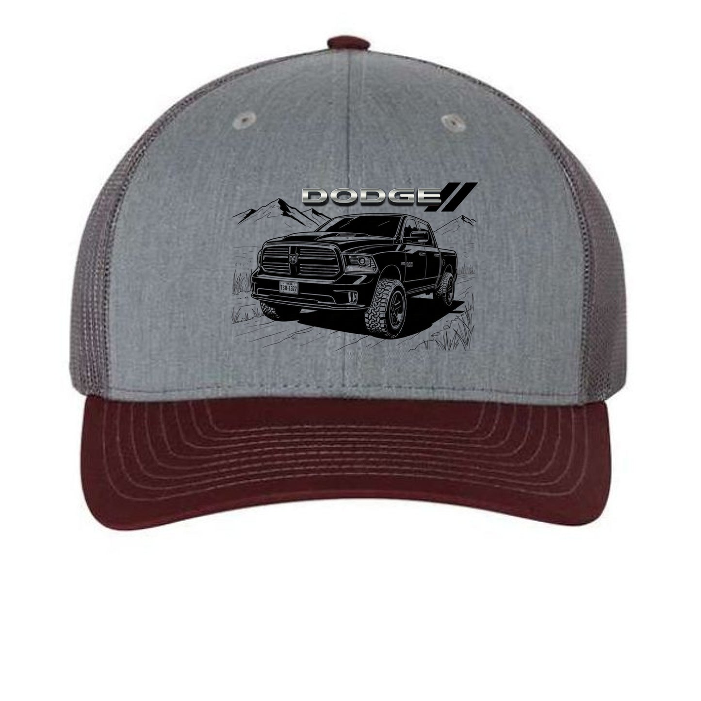 Heather Grey/ Charcoal/ Maroon - FRONT