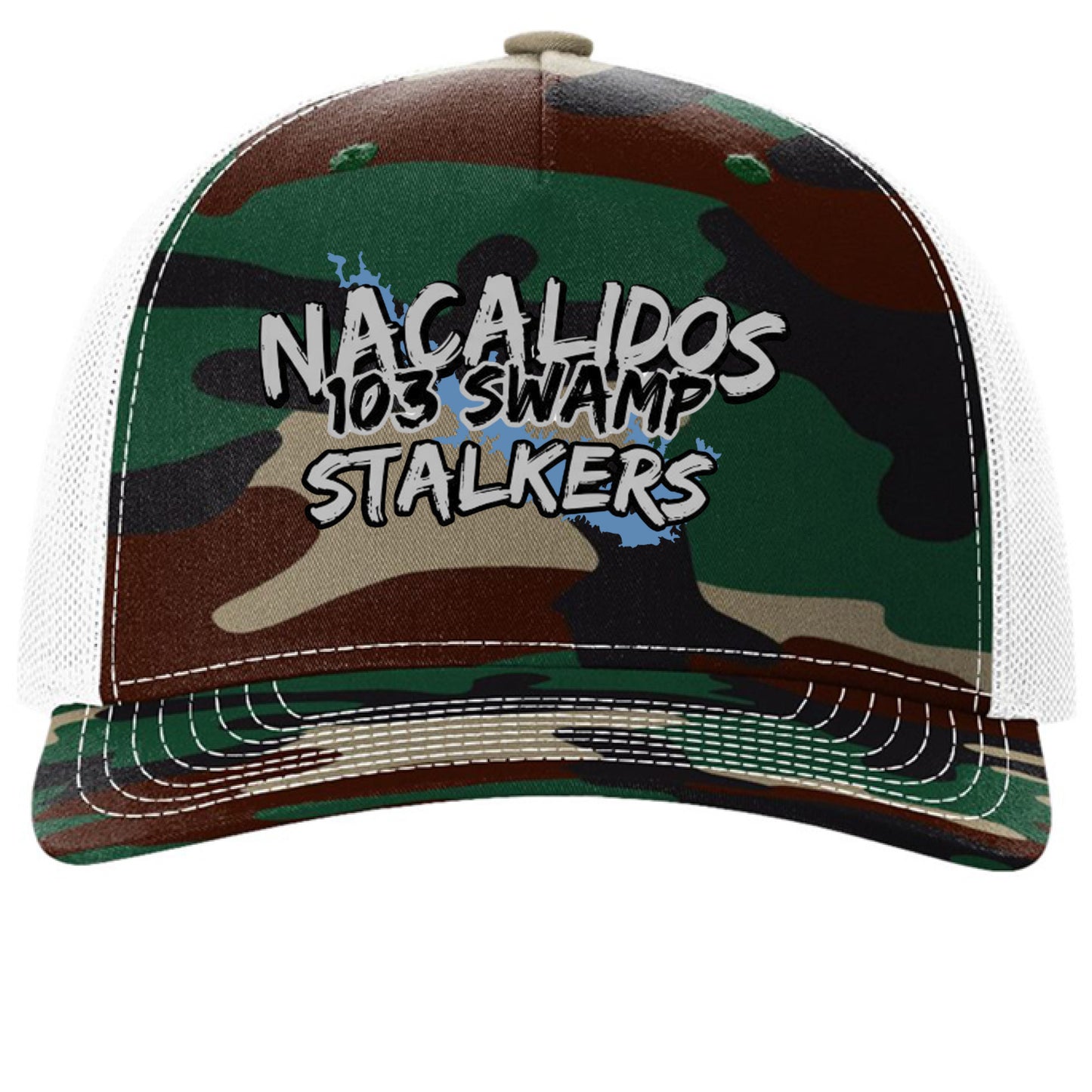 Green Camo/ White - FRONT