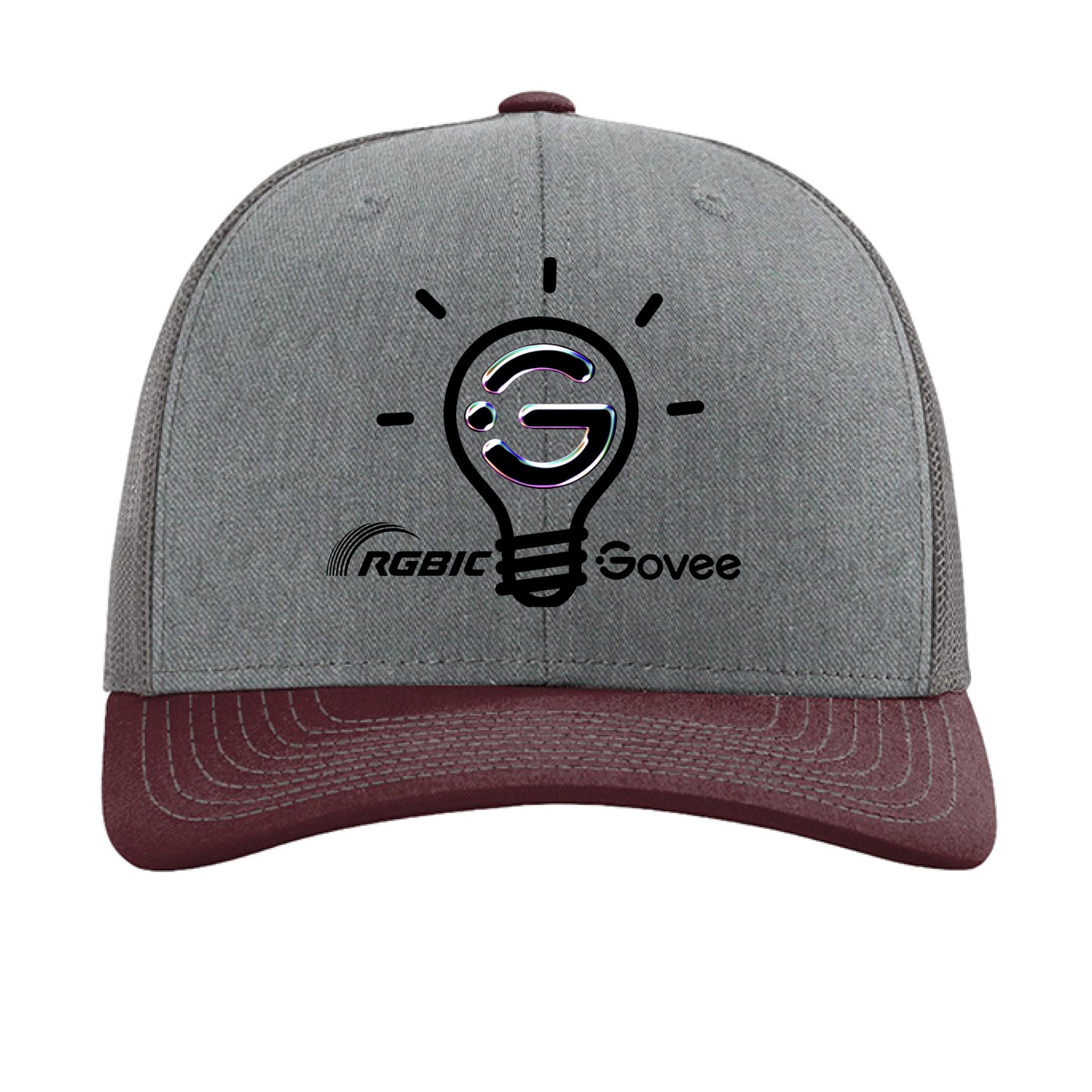 Heather Grey/ Charcoal/ Maroon - FRONT