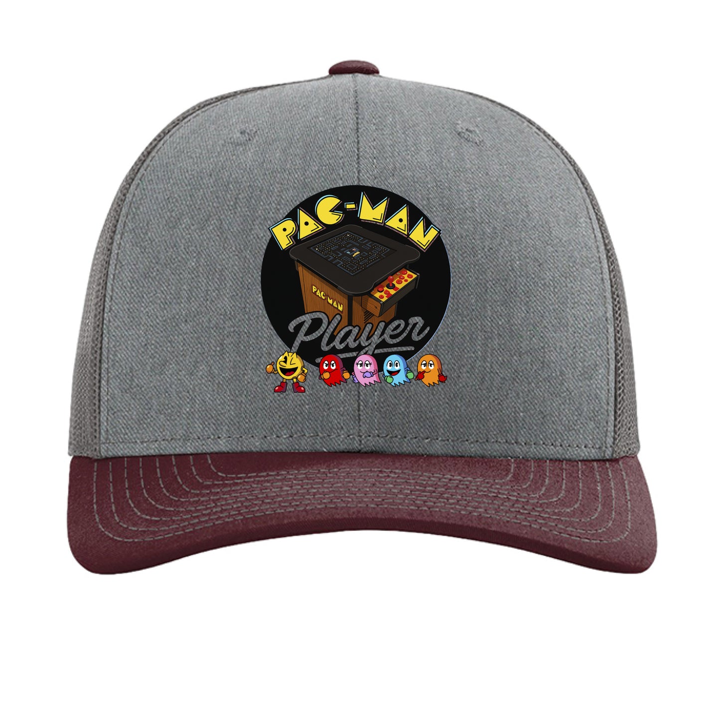 Heather Grey/ Charcoal/ Maroon - FRONT
