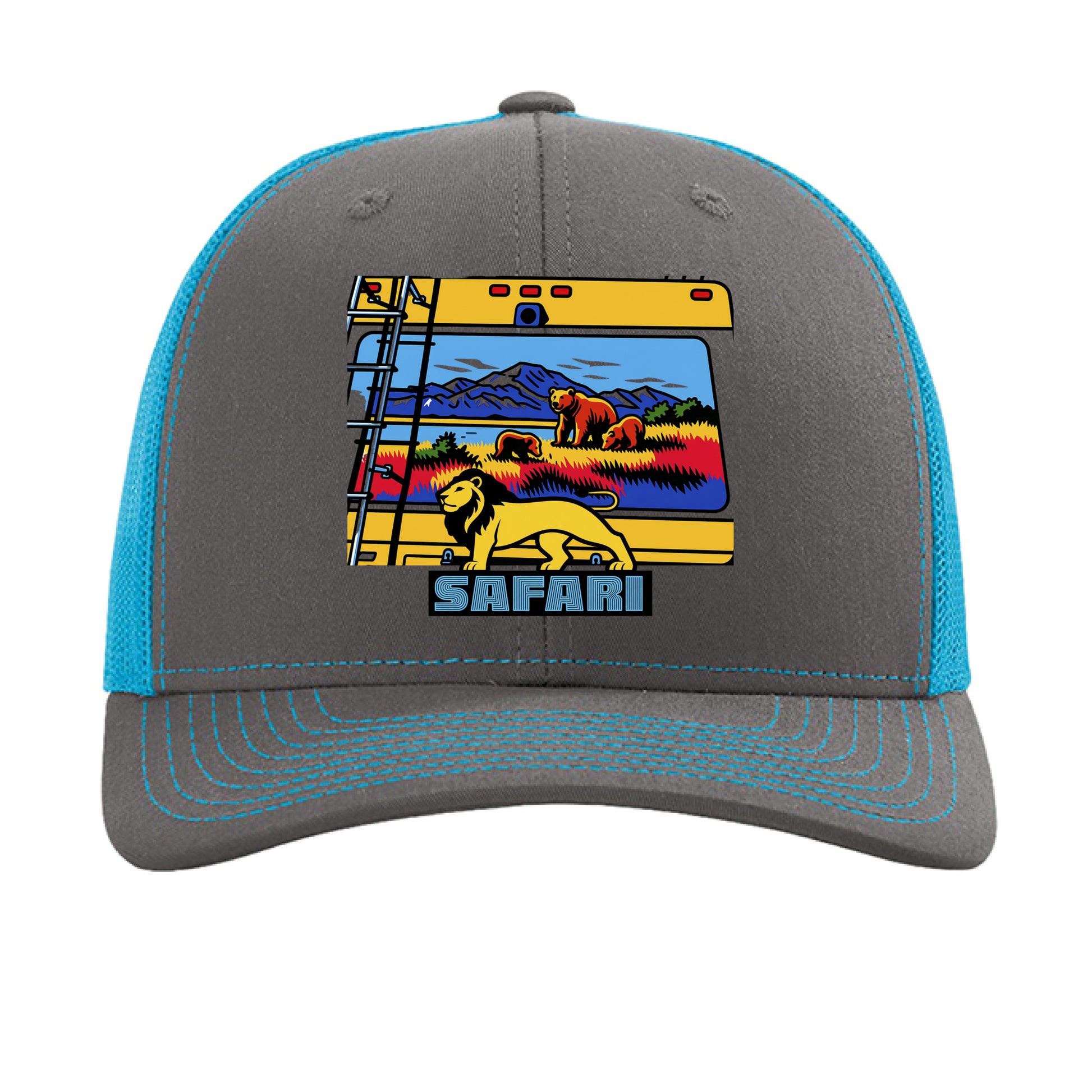 Charcoal/ Neon Blue - FRONT