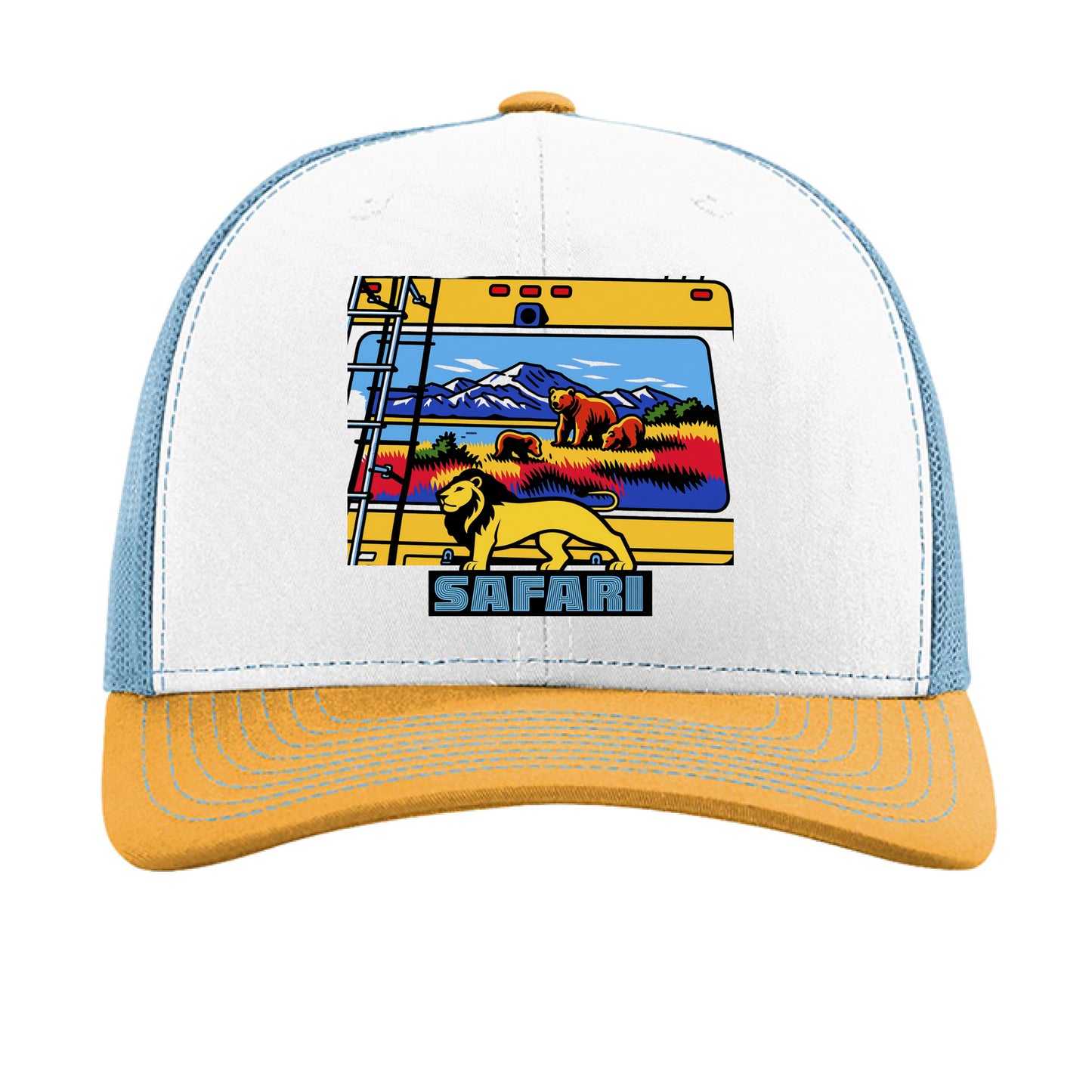 White/ Columbia Blue/ Yellow - FRONT