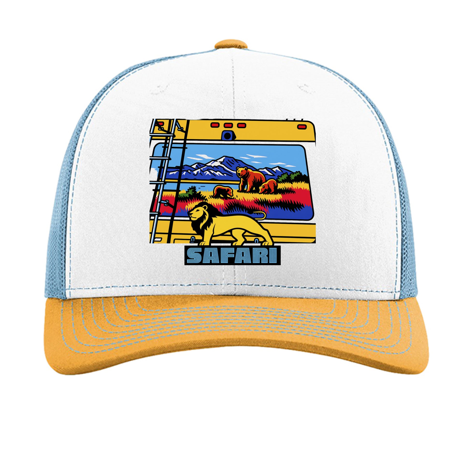 White/ Columbia Blue/ Yellow - FRONT
