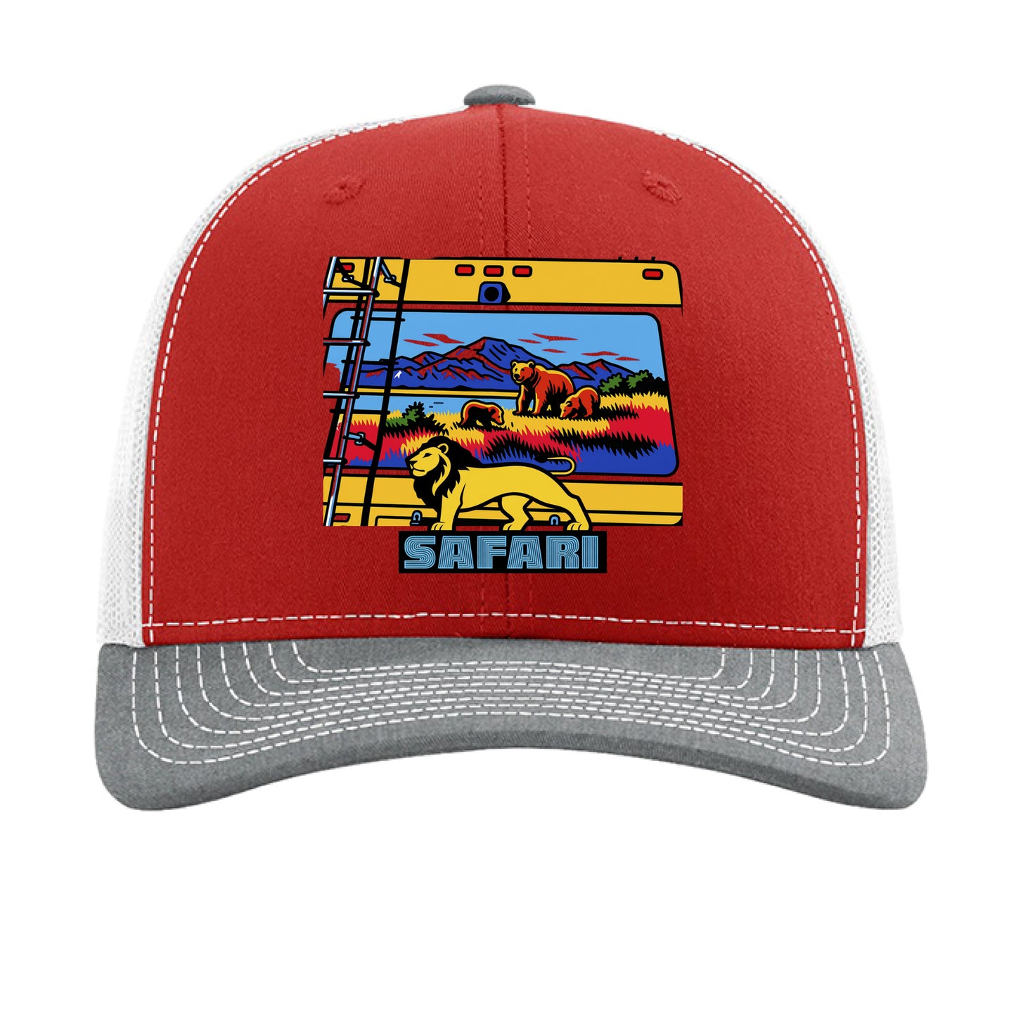 Red/ White/ Heather Grey - FRONT
