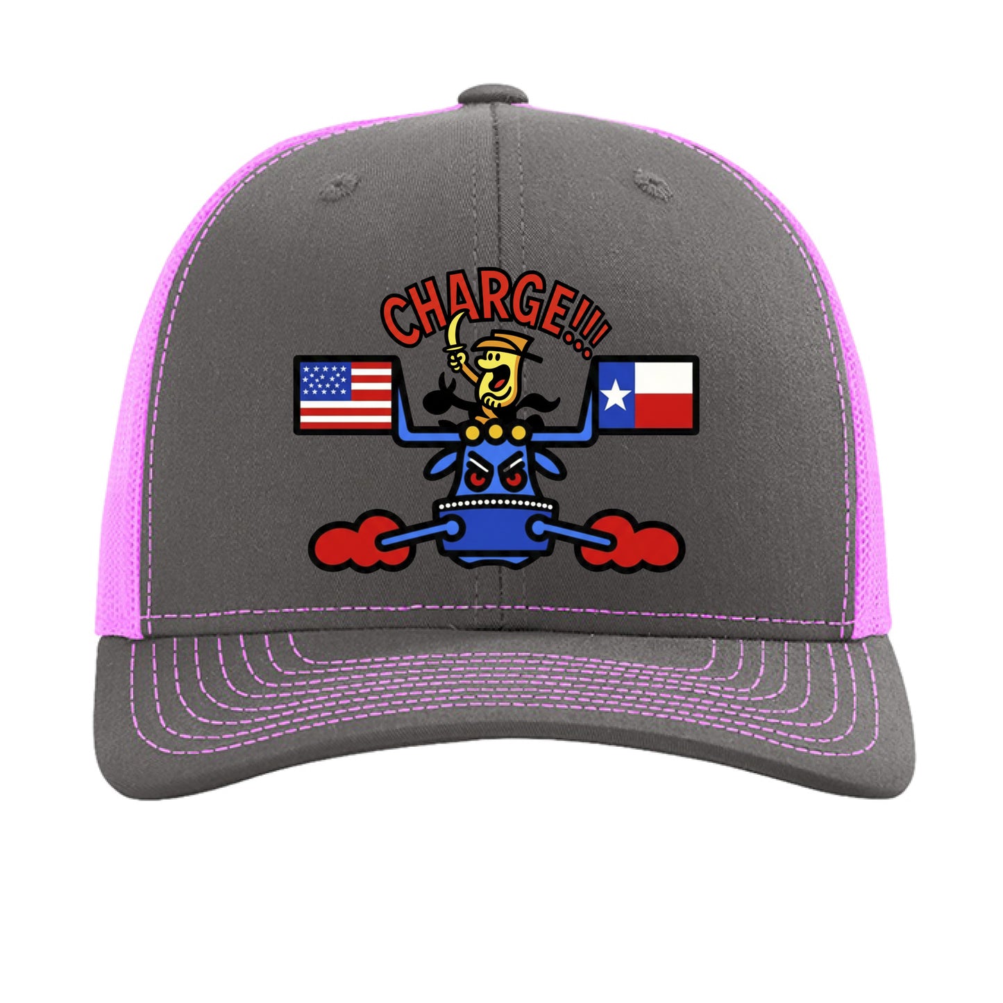 Charcoal/ Neon Pink - FRONT