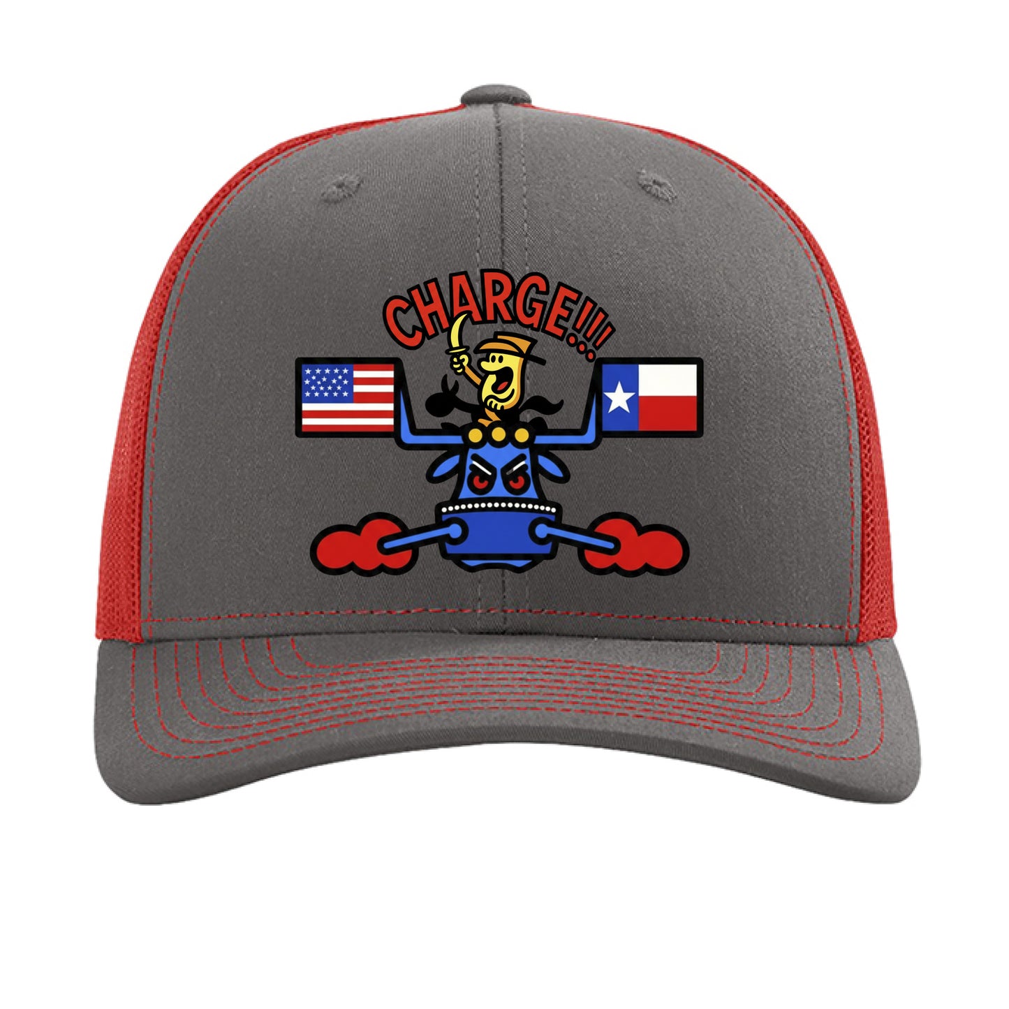 Charcoal/ Red - FRONT