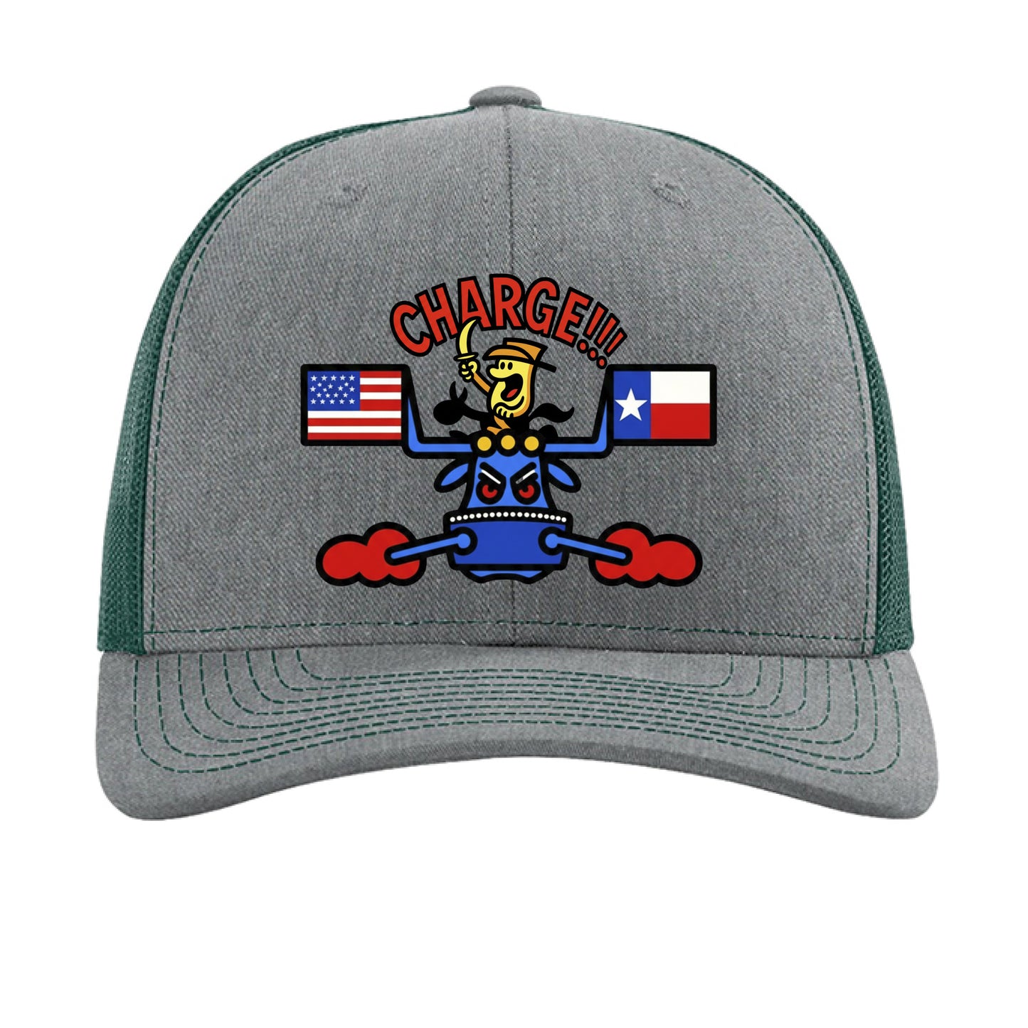 Heather Grey/ Dark Green - FRONT