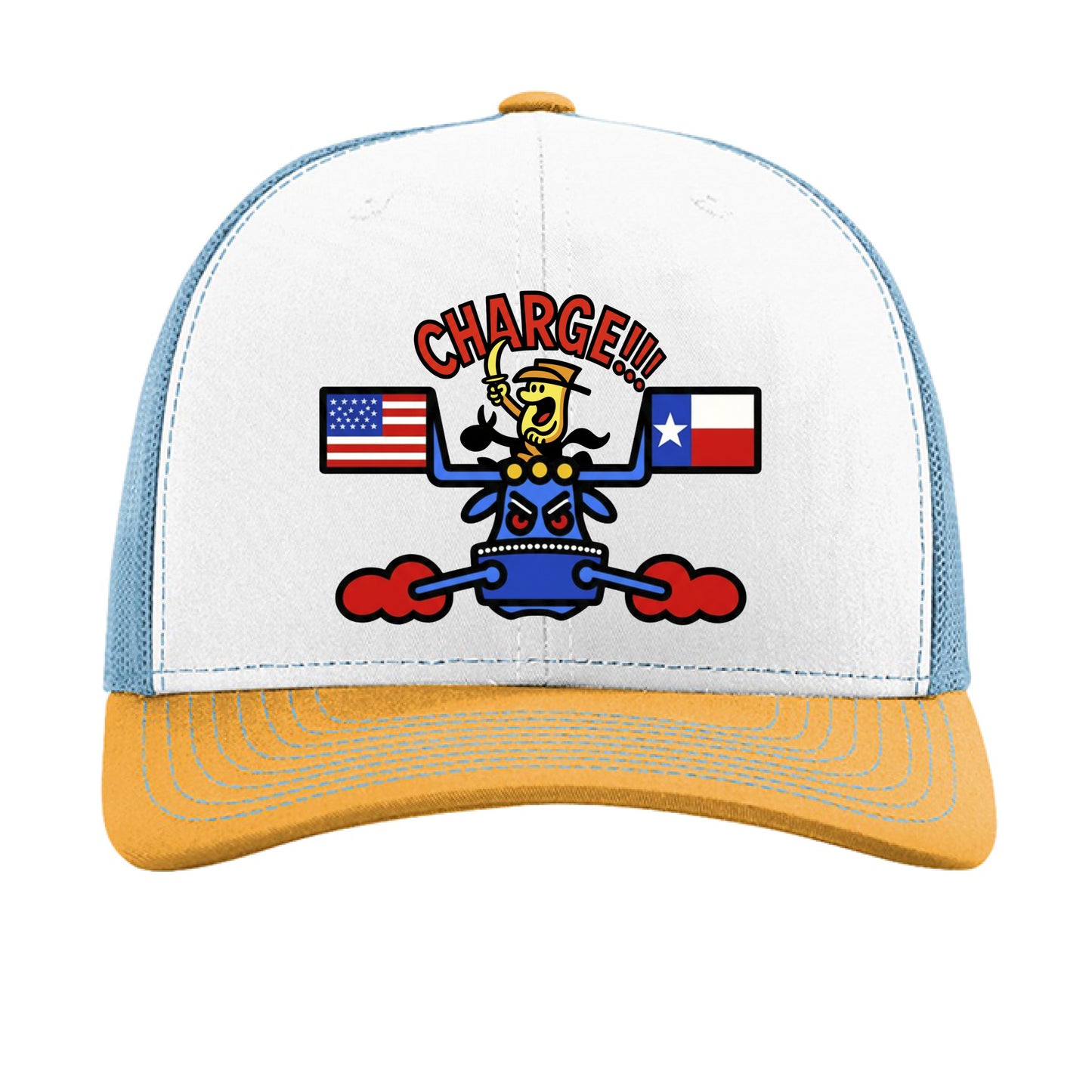 White/ Columbia Blue/ Yellow - FRONT