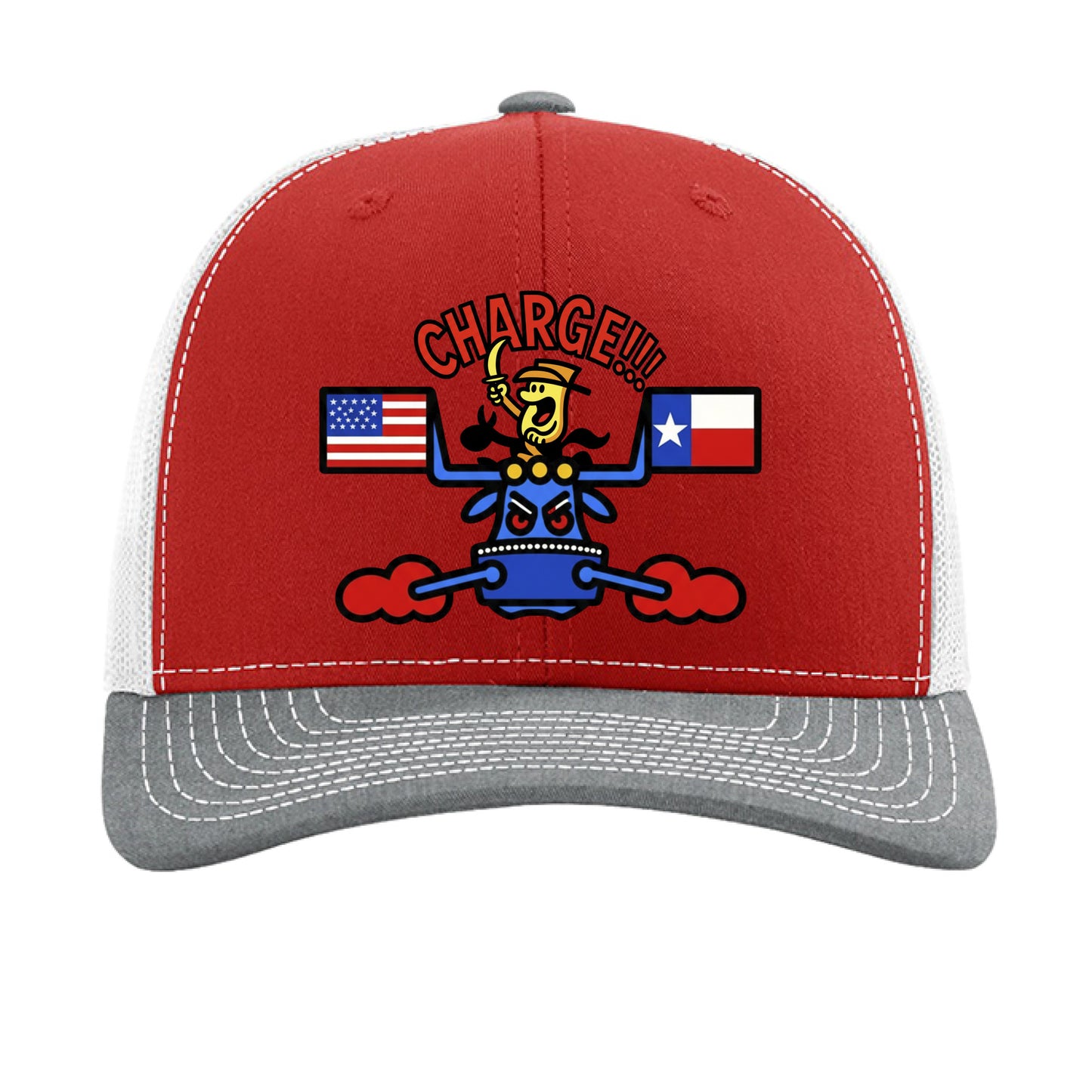 Red/ White/ Heather Grey - FRONT