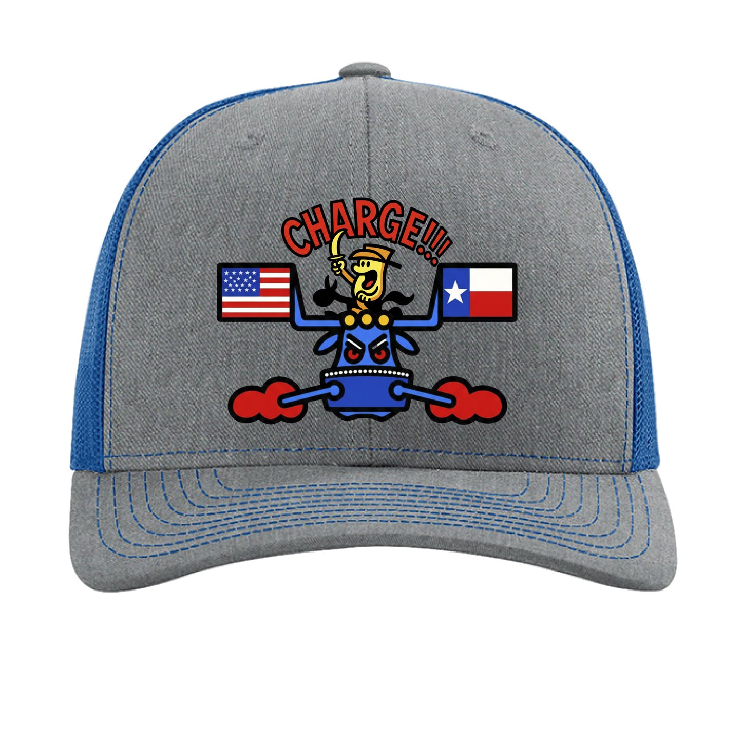 Heather Grey/ Royal - FRONT