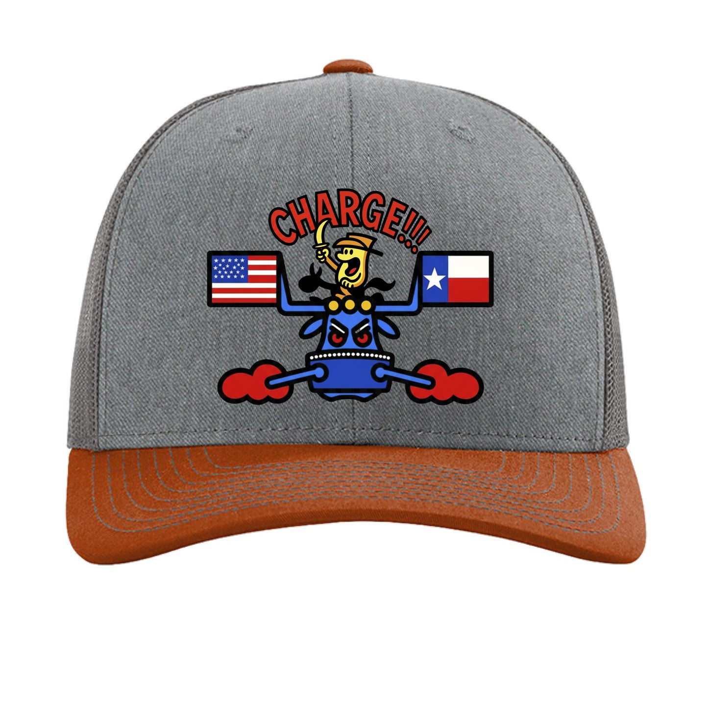 Heather Grey/ Charcoal/ Dark Orange - FRONT