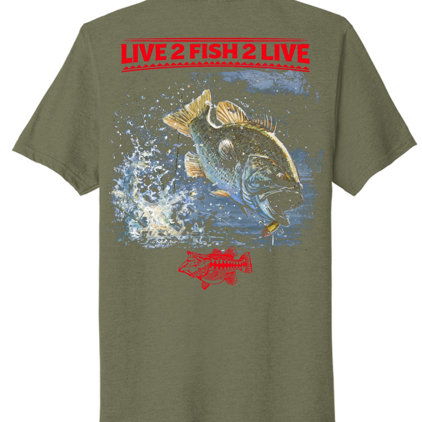 Military Green Heather - BACK