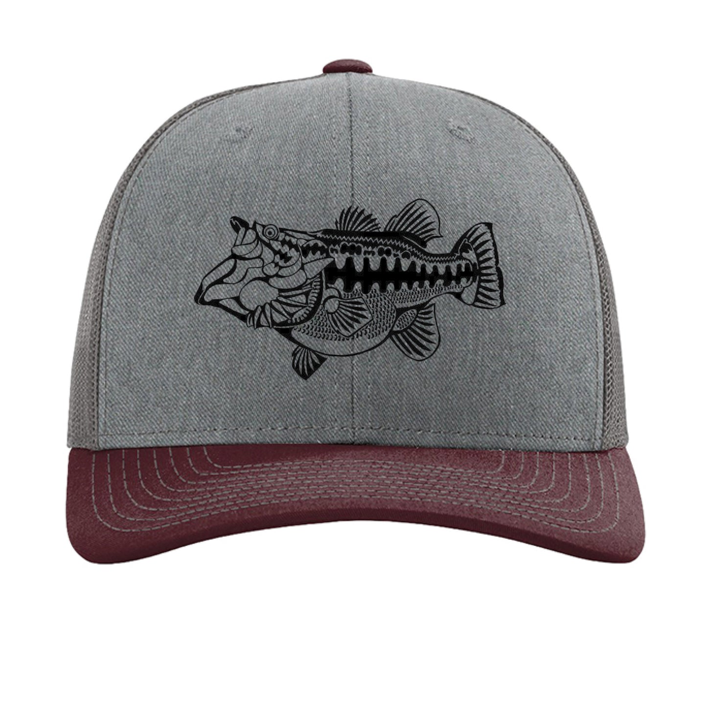 Heather Grey/ Charcoal/ Maroon - FRONT