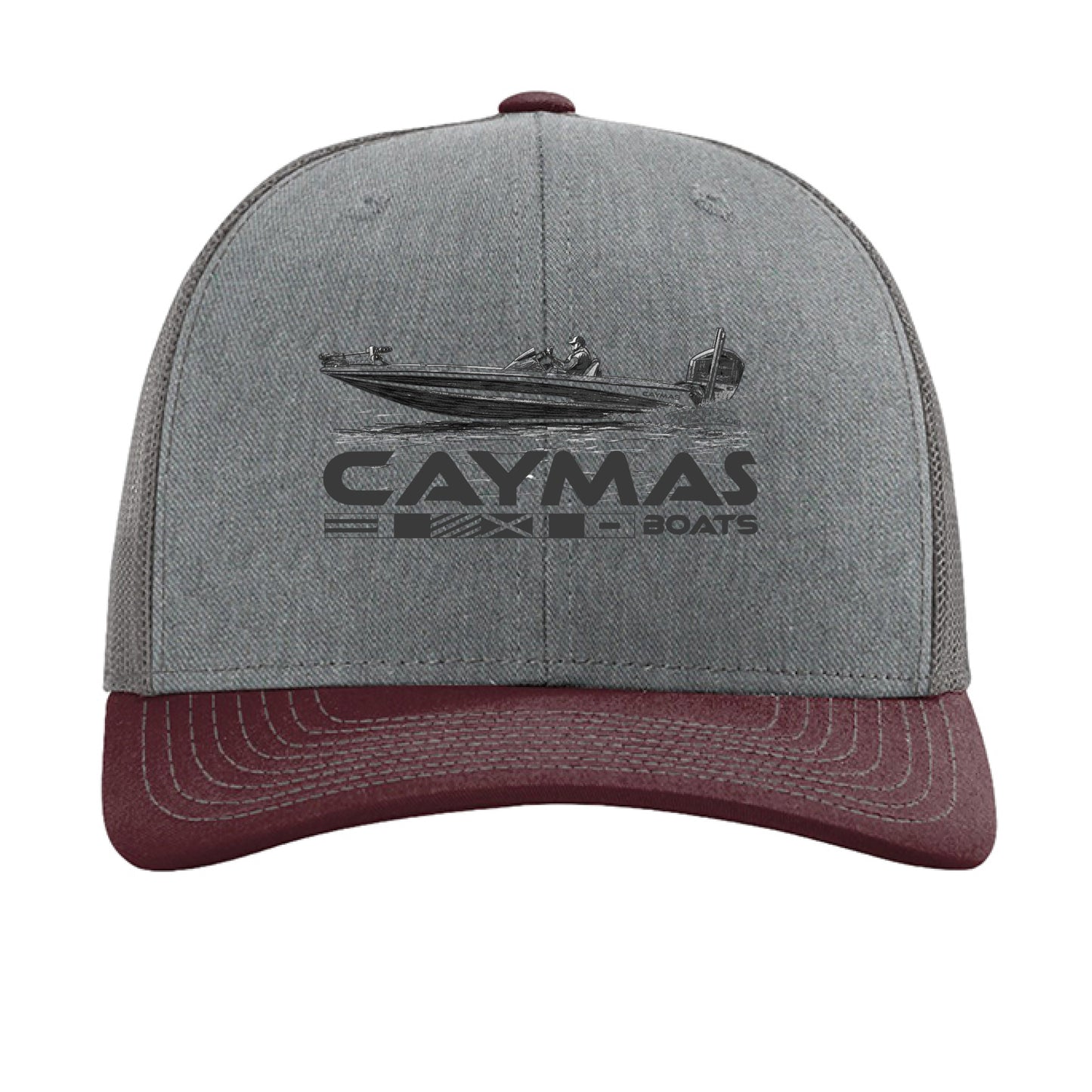 Heather Grey/ Charcoal/ Maroon - FRONT