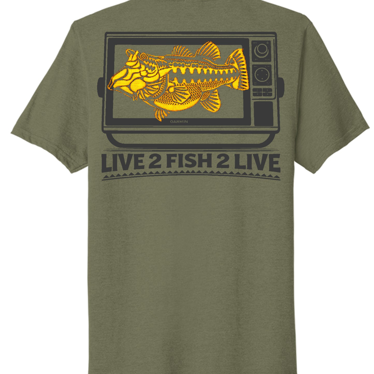 Military Green Heather - BACK
