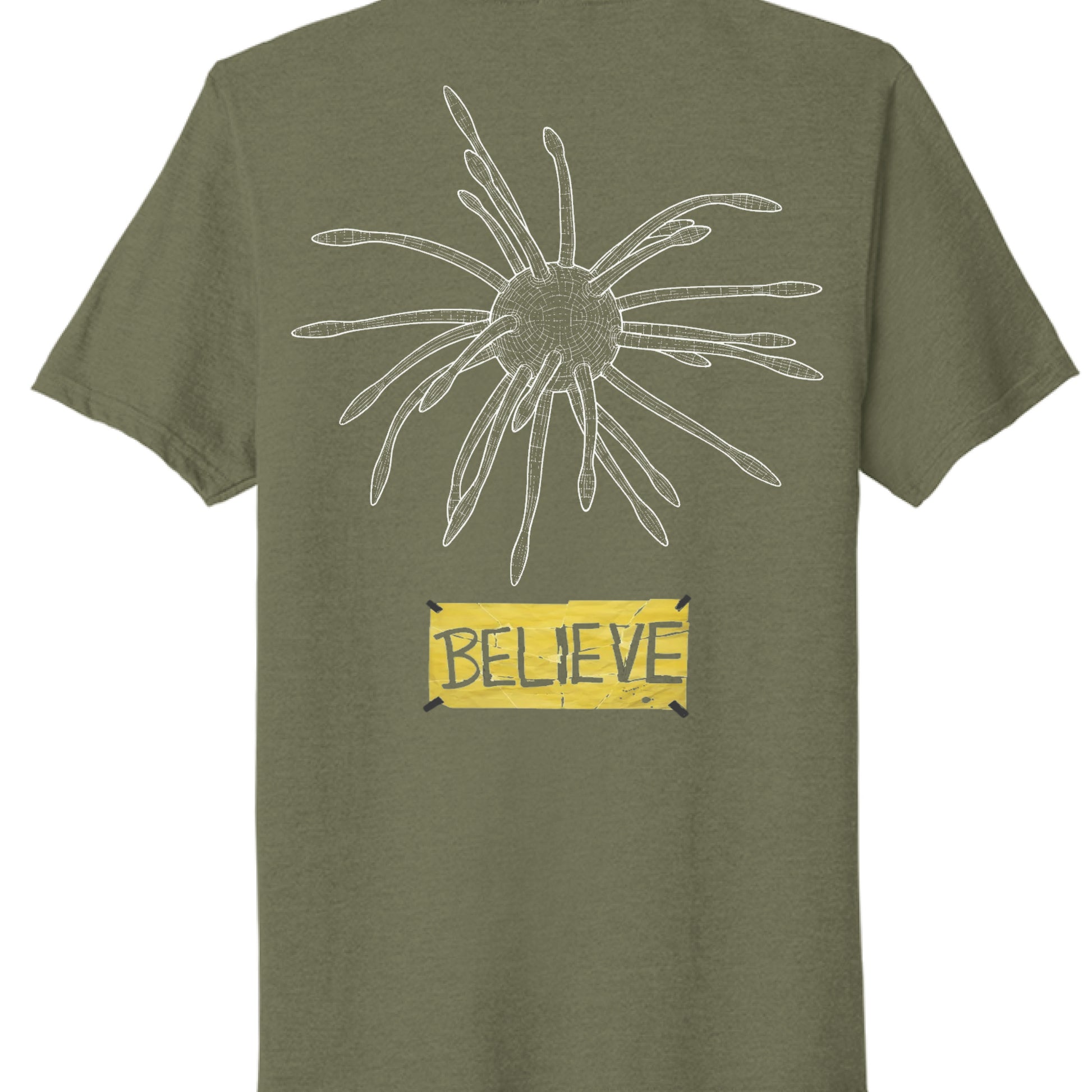 Military Green Heather - BACK