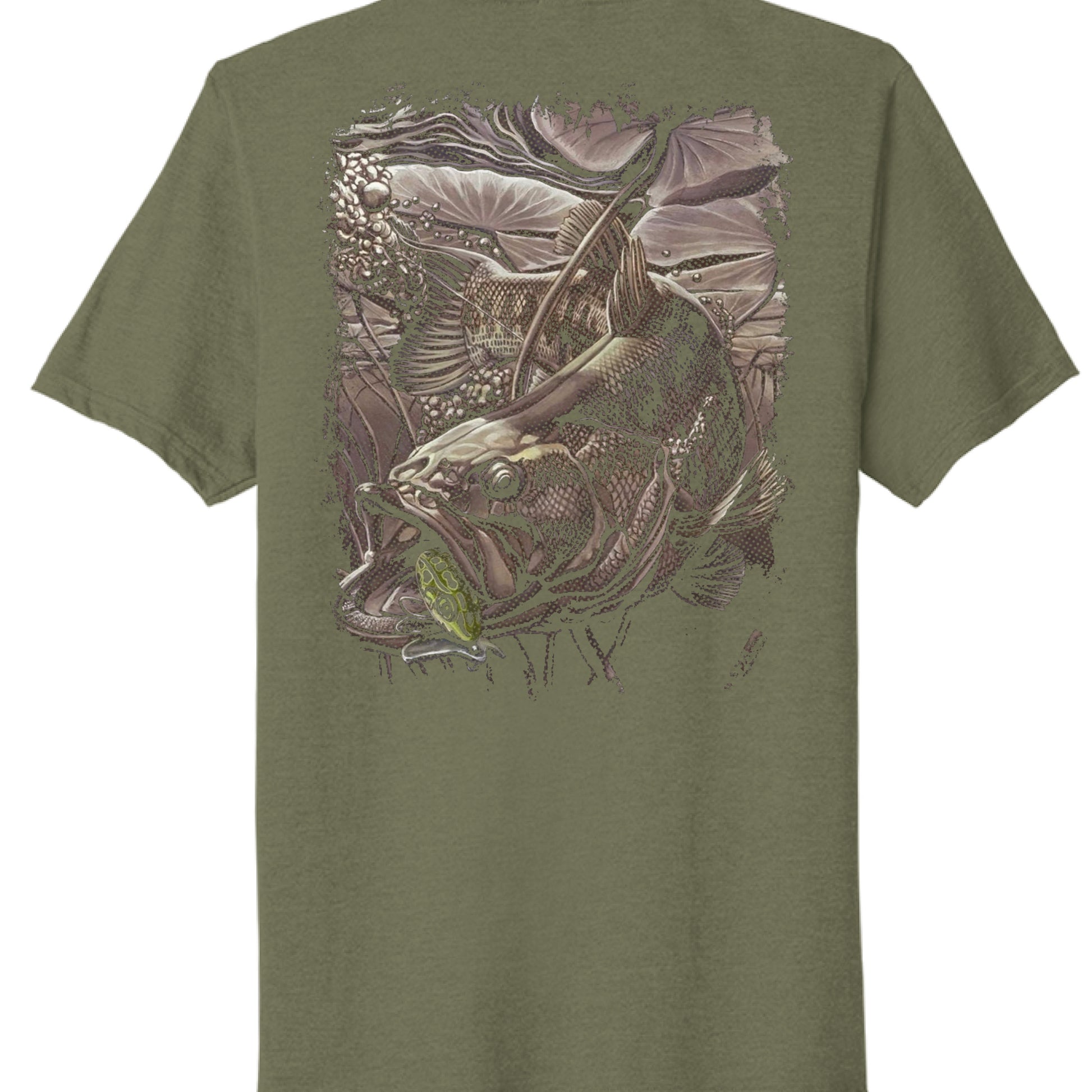 Military Green Heather - BACK