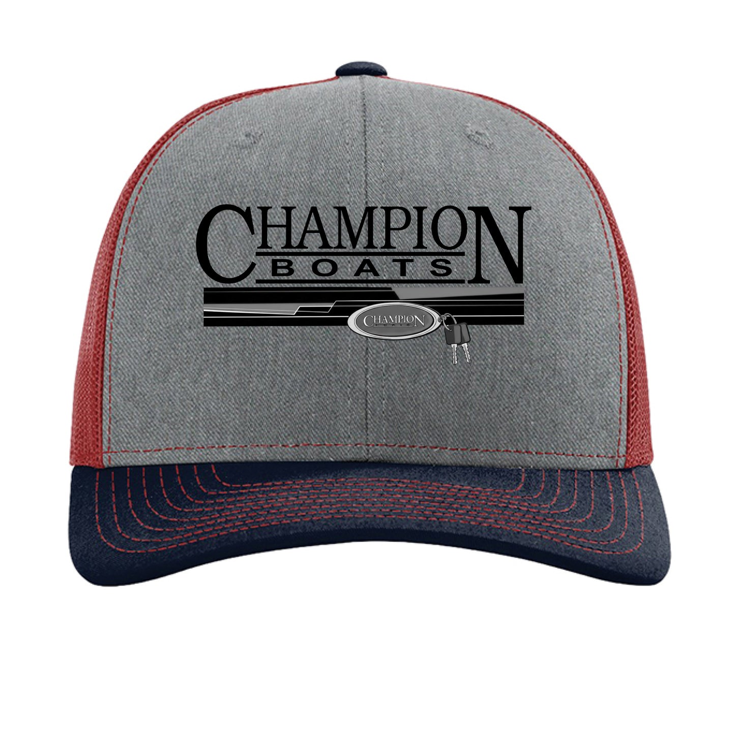 Heather Grey/ Cardinal/ Navy - FRONT
