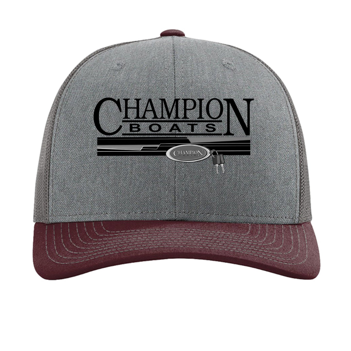 Heather Grey/ Charcoal/ Maroon - FRONT