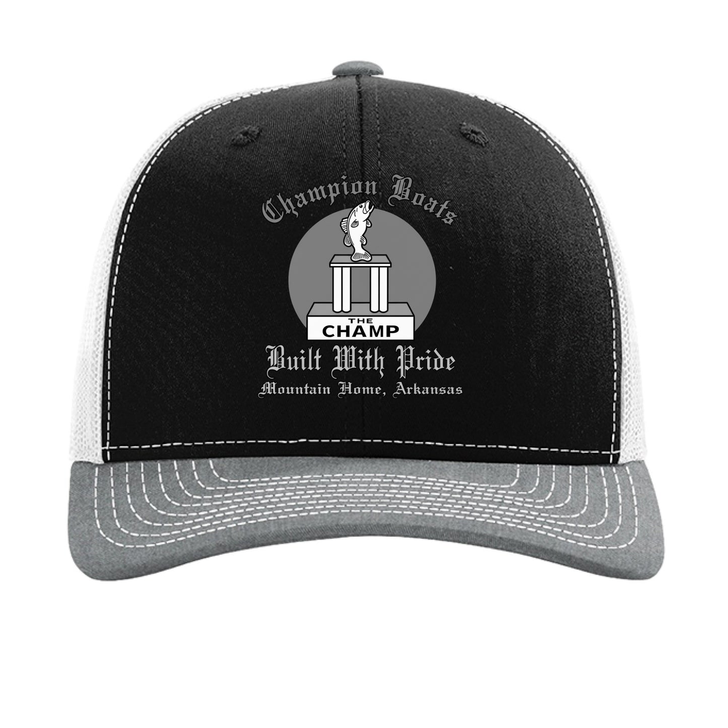 Black/ White/ Heather Grey - FRONT