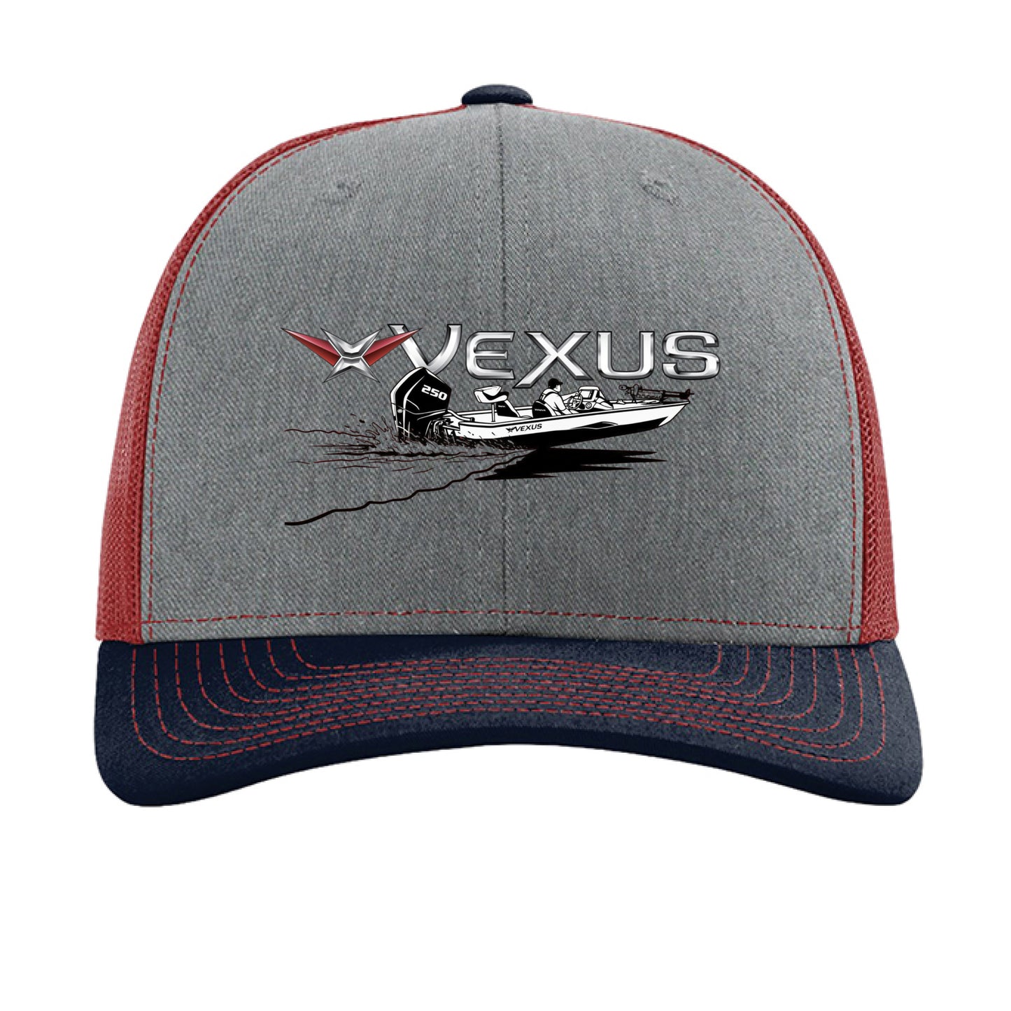 Heather Grey/ Cardinal/ Navy - FRONT