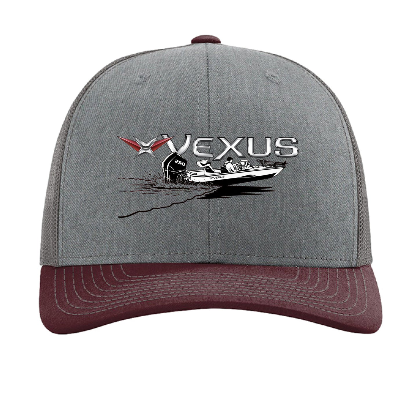 Heather Grey/ Charcoal/ Maroon - FRONT
