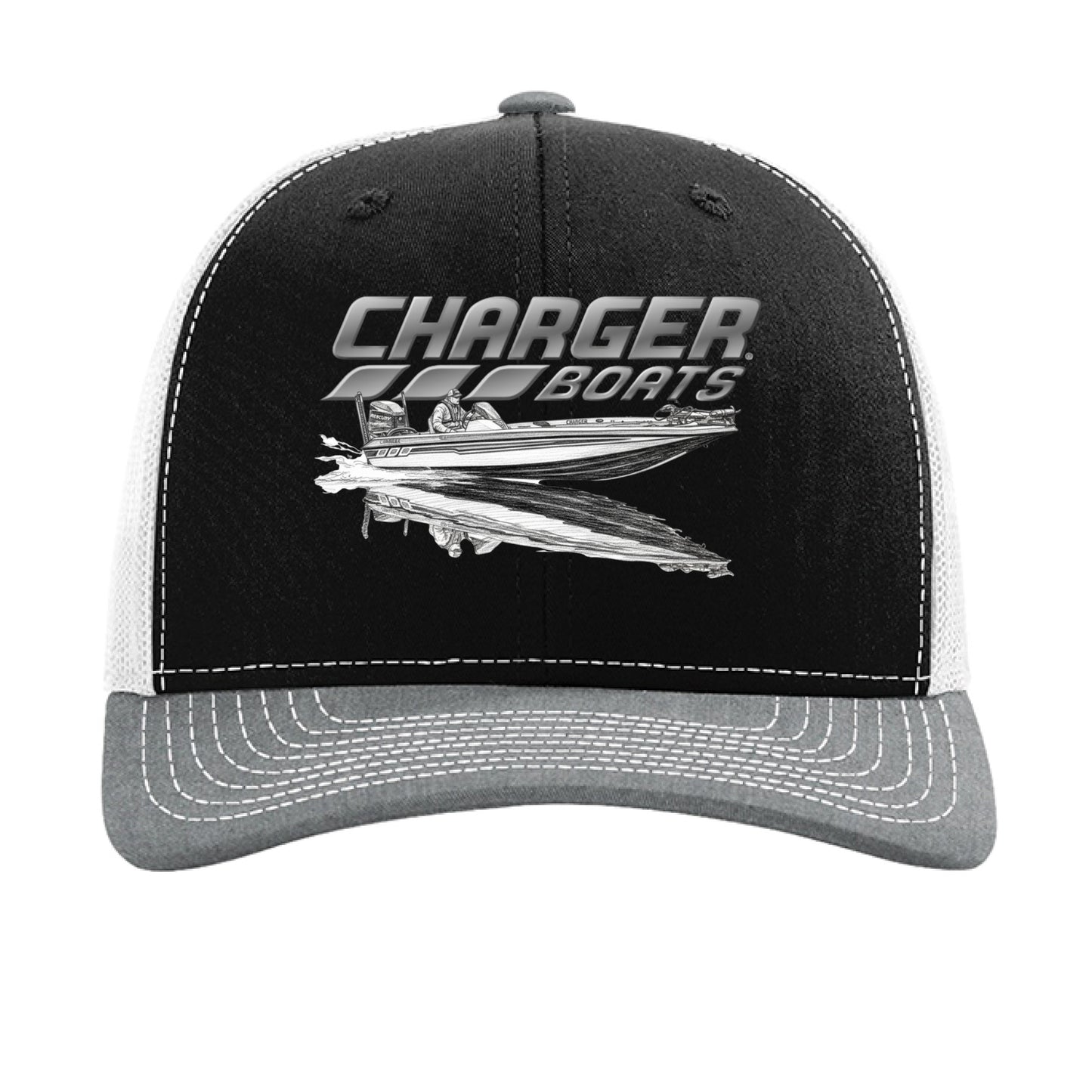Black/ White/ Heather Grey - FRONT