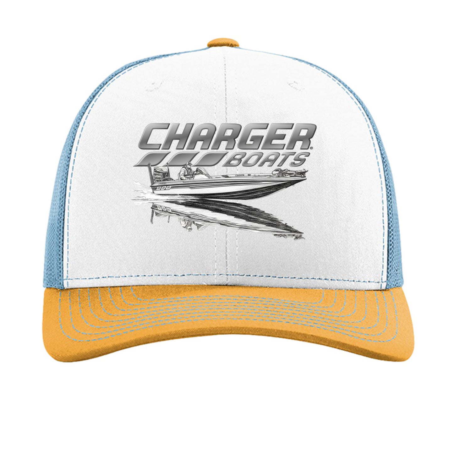 White/ Columbia Blue/ Yellow - FRONT