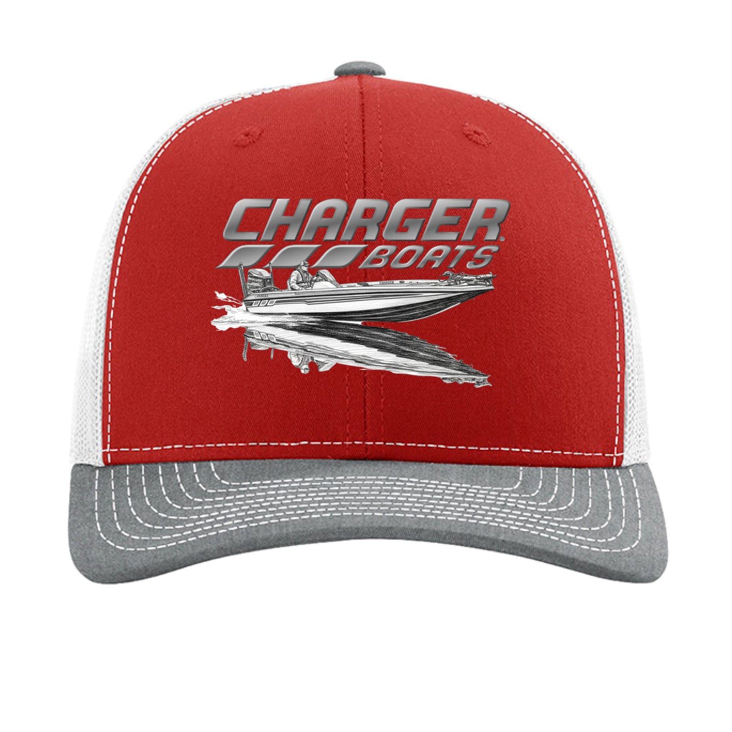 Red/ White/ Heather Grey - FRONT