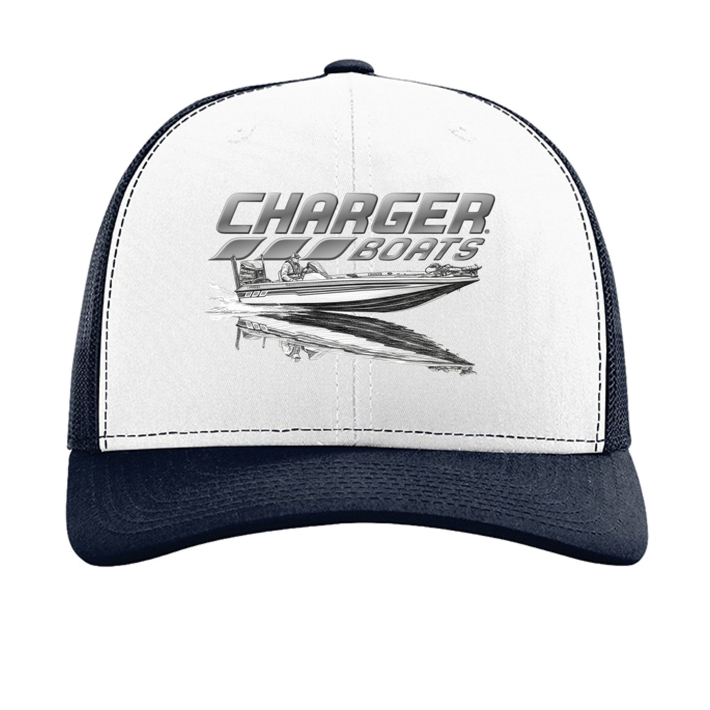 White/ Navy - FRONT