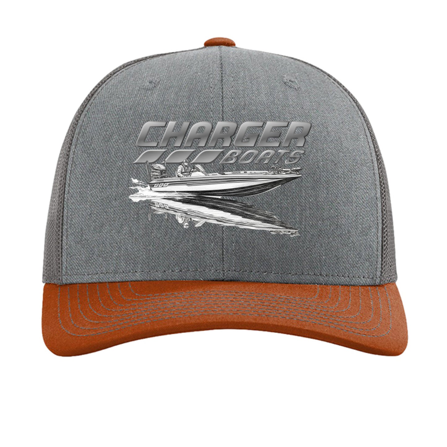 Heather Grey/ Charcoal/ Dark Orange - FRONT