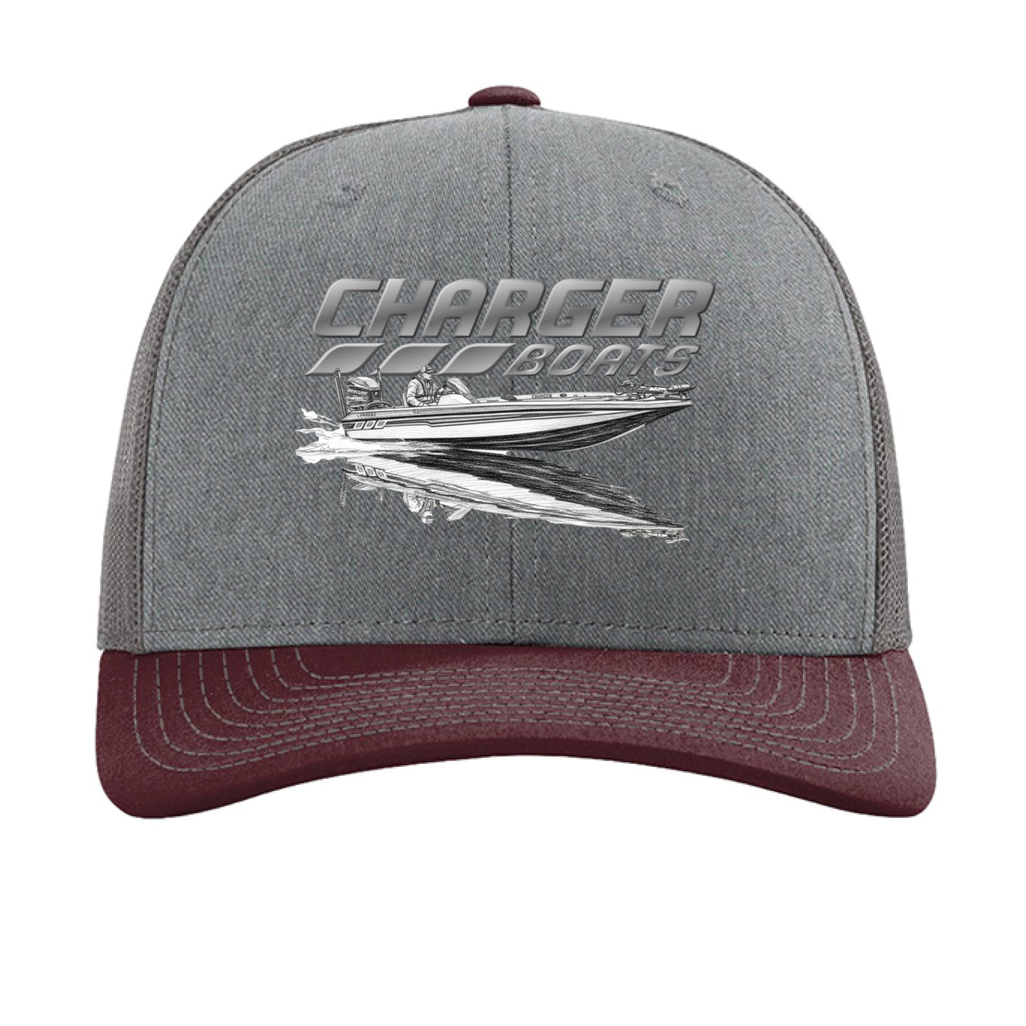 Heather Grey/ Charcoal/ Maroon - FRONT