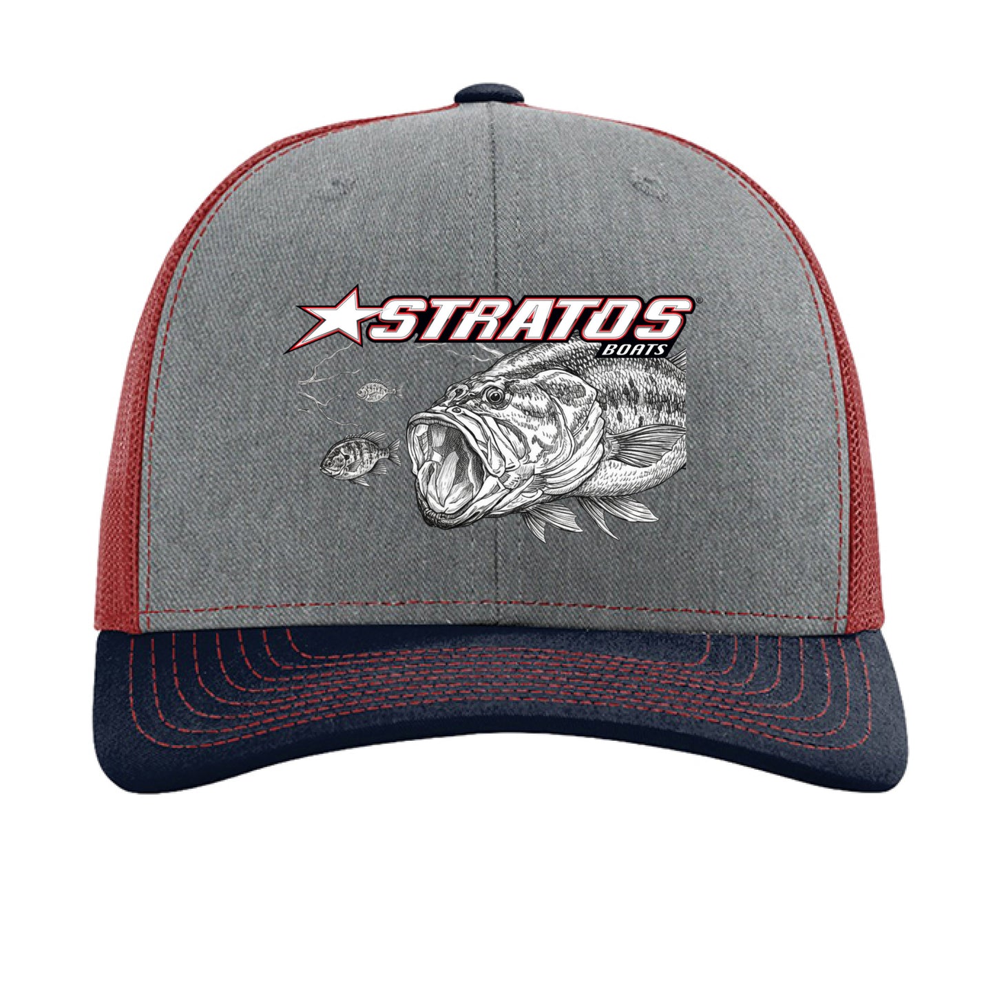 Heather Grey/ Cardinal/ Navy - FRONT