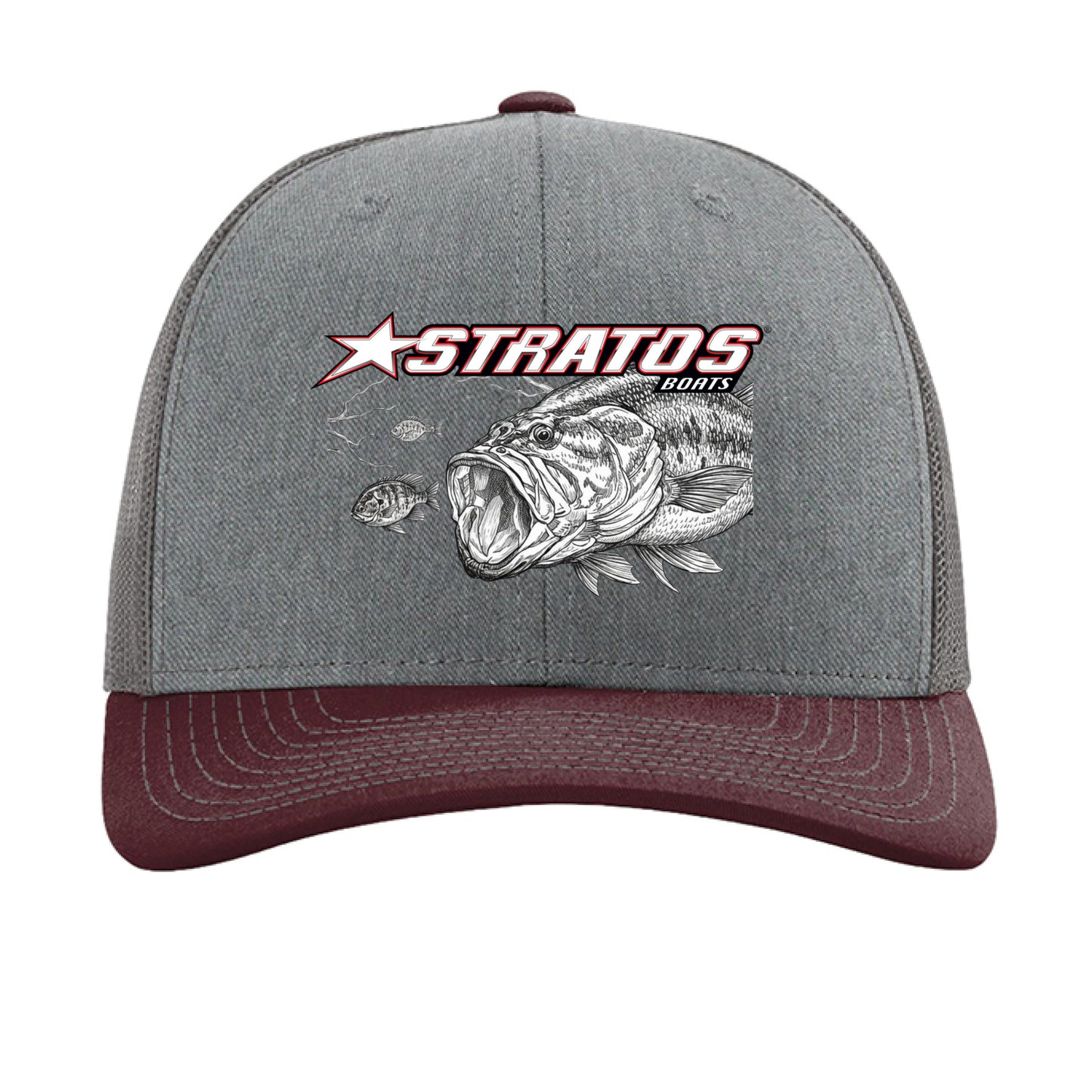 Heather Grey/ Charcoal/ Maroon - FRONT
