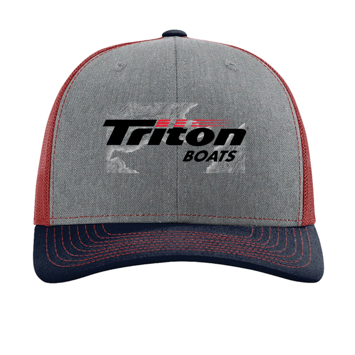 Heather Grey/ Cardinal/ Navy - FRONT