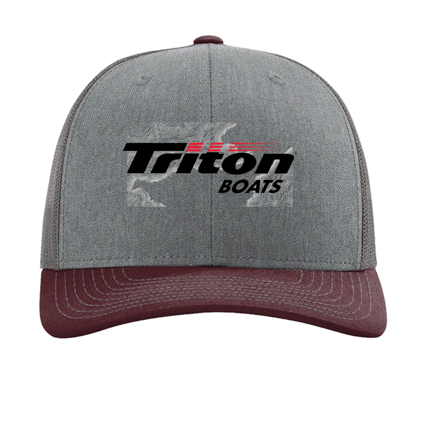 Heather Grey/ Charcoal/ Maroon - FRONT