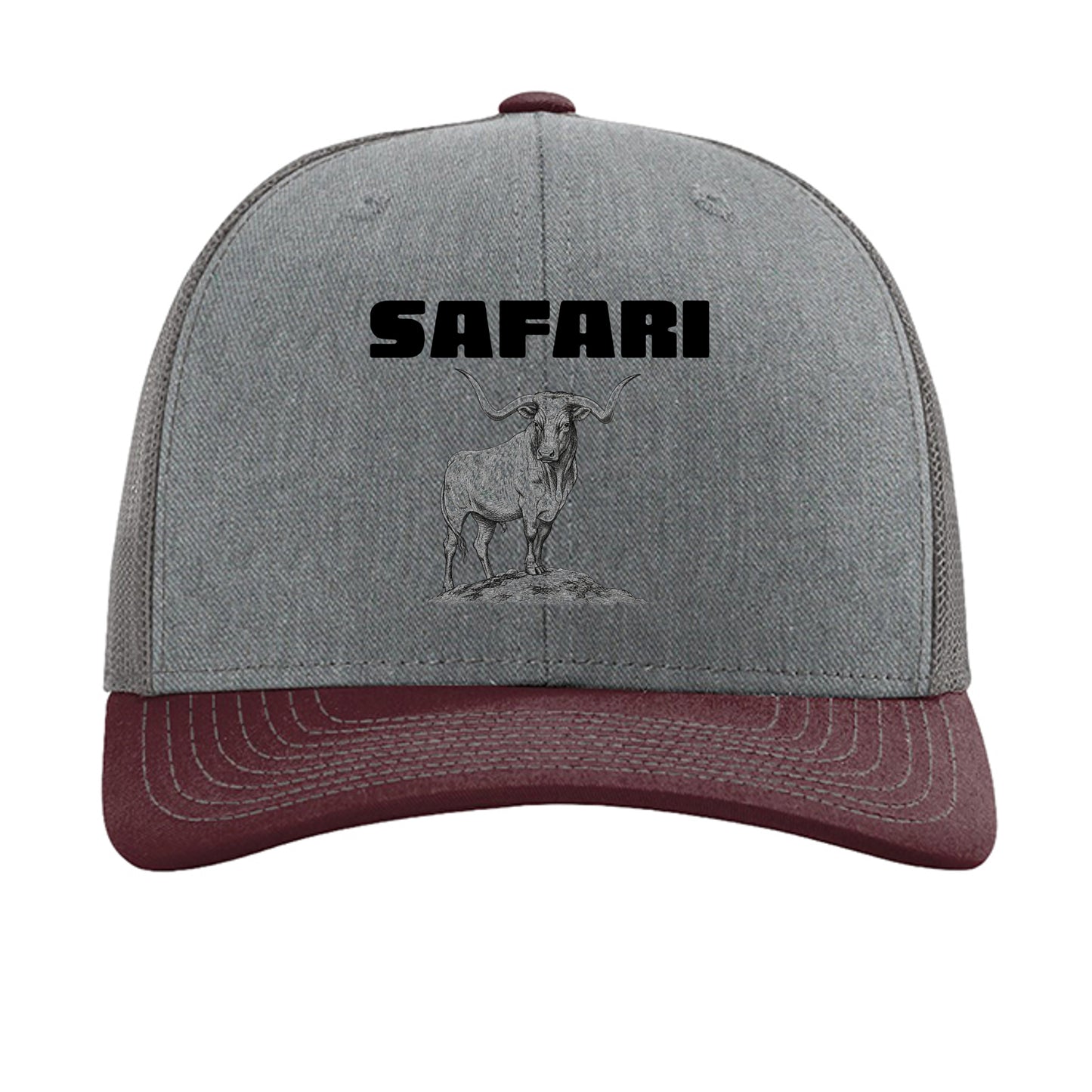 Heather Grey/ Charcoal/ Maroon - 112 - FRONT