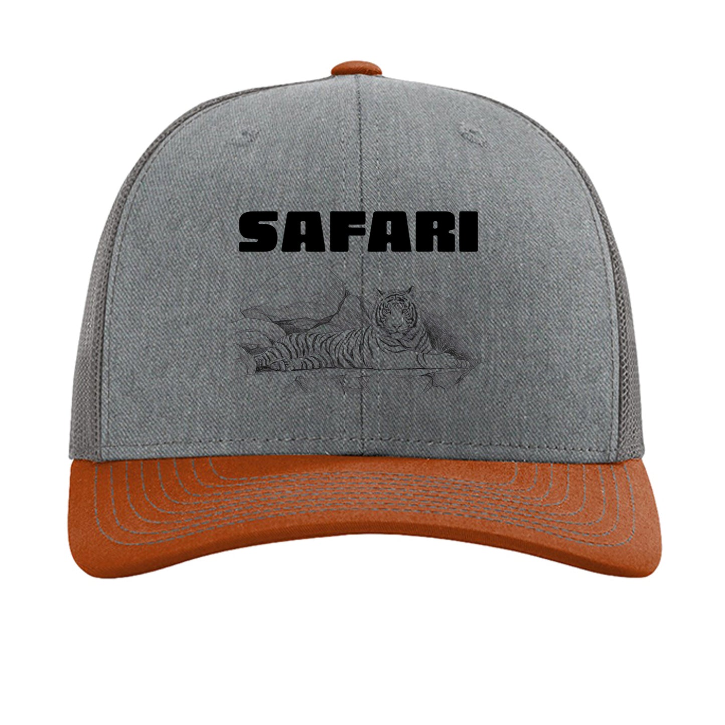Heather Grey/ Charcoal/ Dark Orange - 112 - FRONT