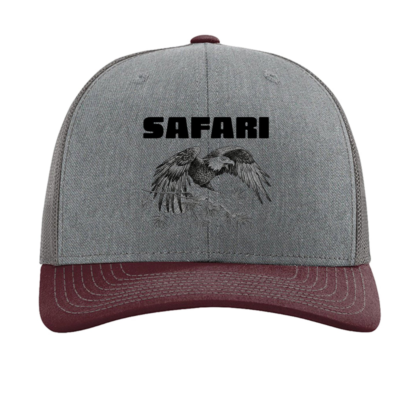 Heather Grey/ Charcoal/ Maroon - 112 - FRONT