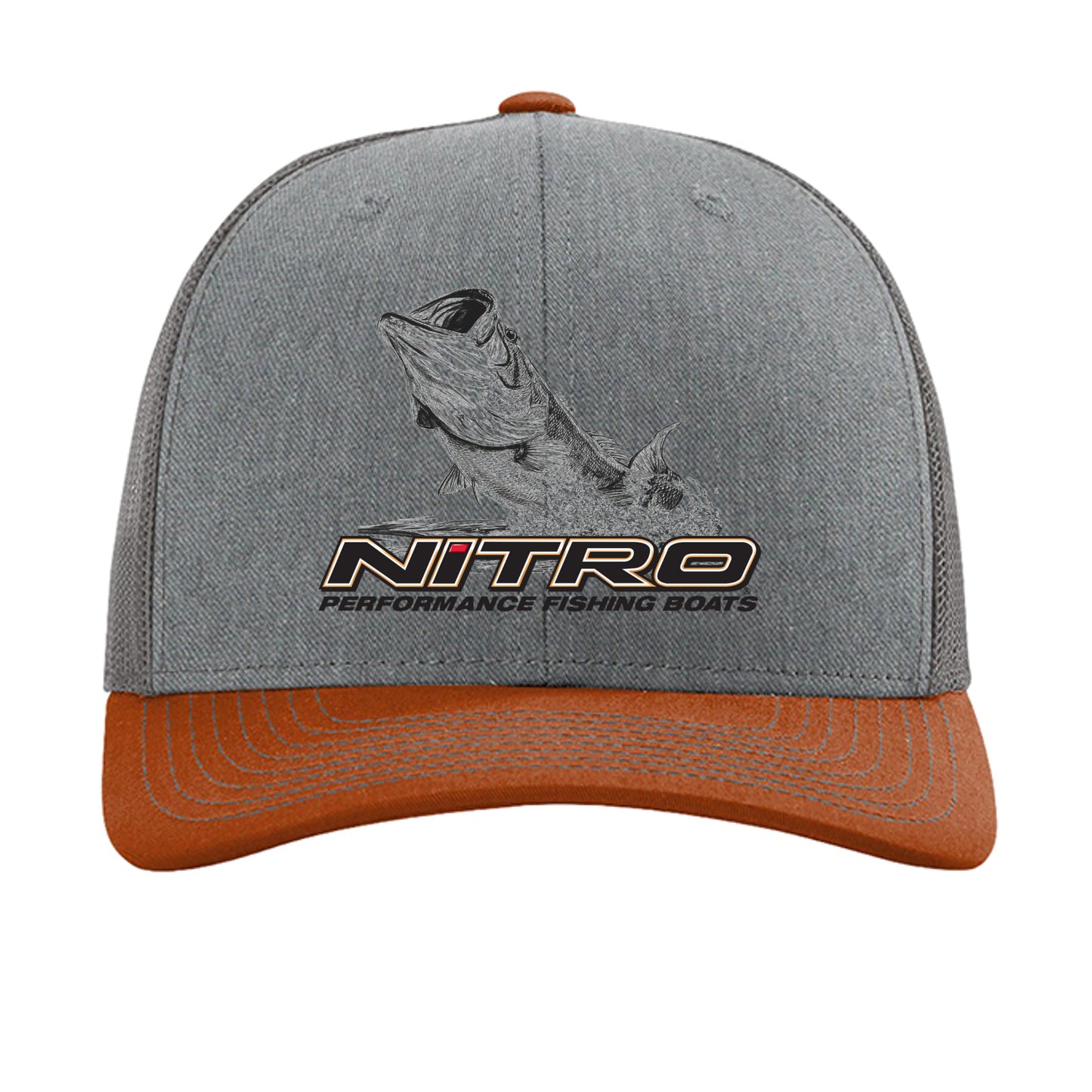 Heather Grey/ Charcoal/ Dark Orange - 112 - FRONT