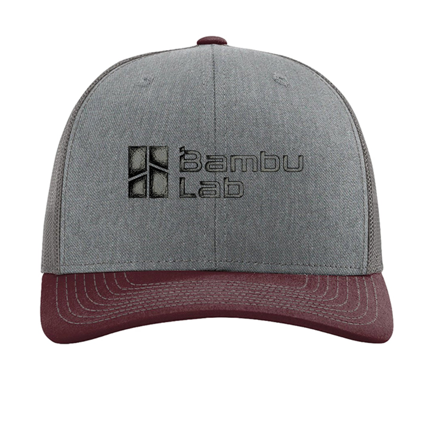 Heather Grey/ Charcoal/ Maroon - 112 - FRONT