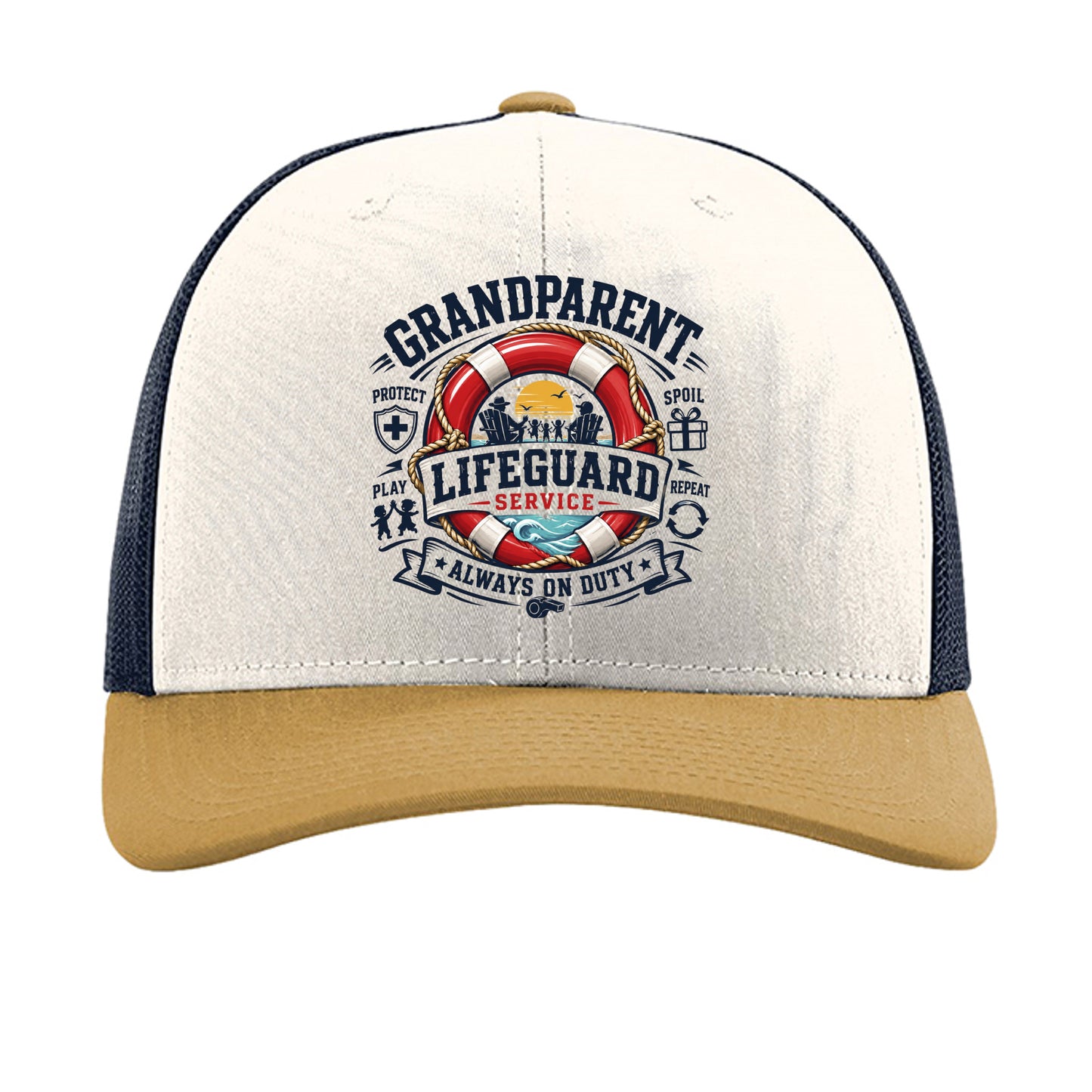 Cream/ Navy/ Amber Gold - 112 - FRONT